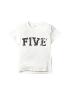 5th B-Day Elevated Tee - White,Kids
