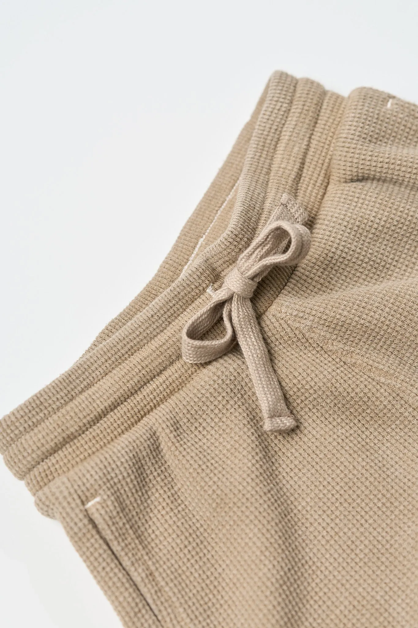 Acid Wash Waffle Short - Mushroom,Kids