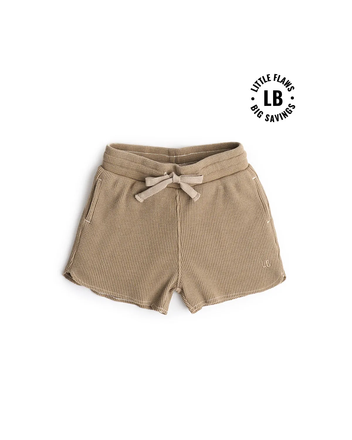Acid Wash Waffle Short - Mushroom,Kids