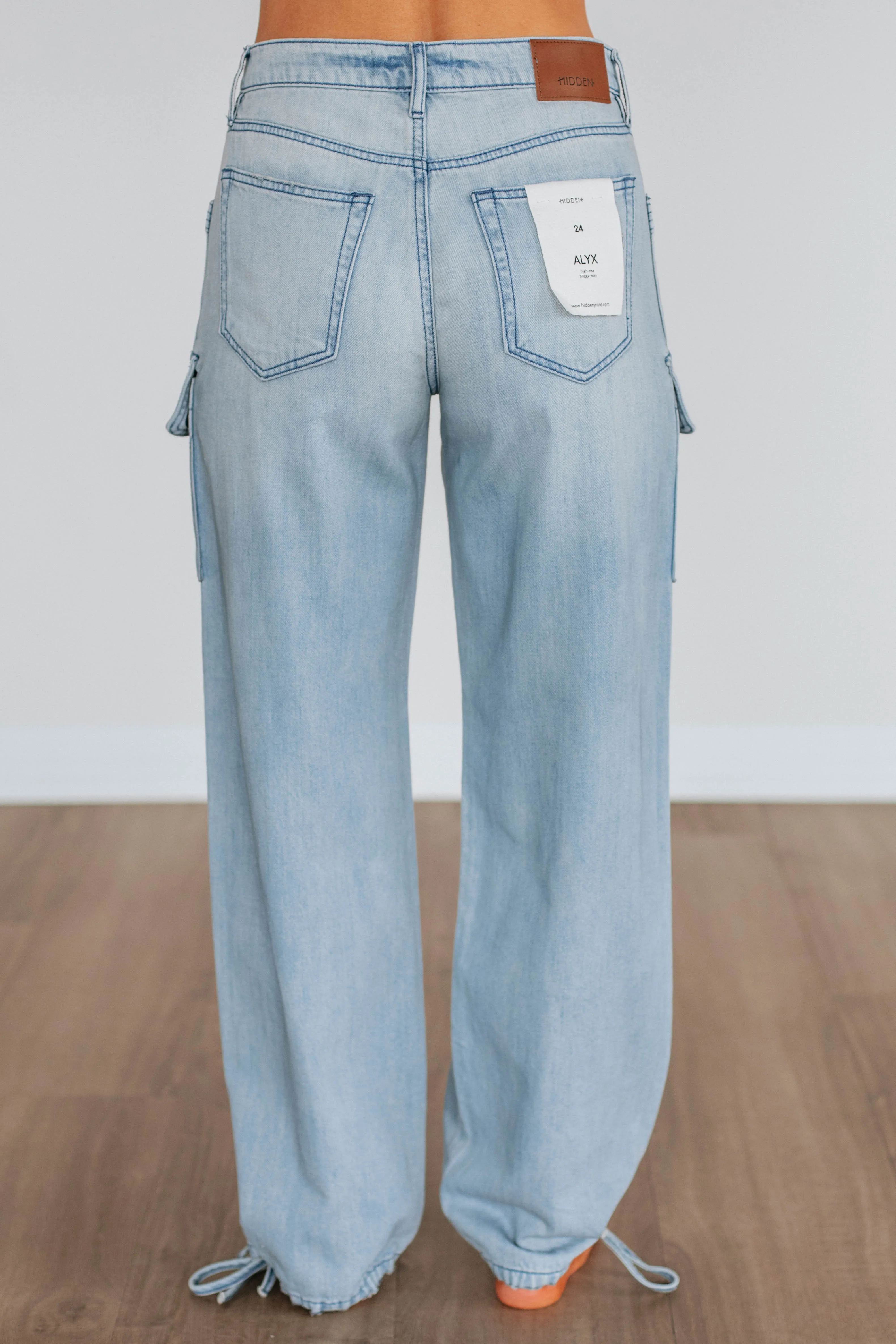 Alyx Hidden Cargo Jeans - Light Wash,Jeans Women