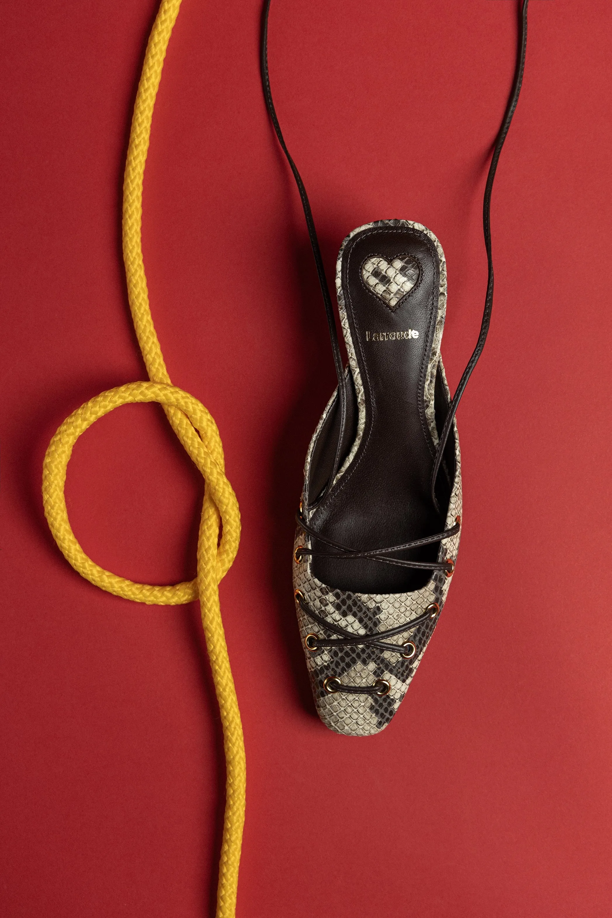 Amal Lace Up Pump In Neutral Printed Snake,Women Heel
