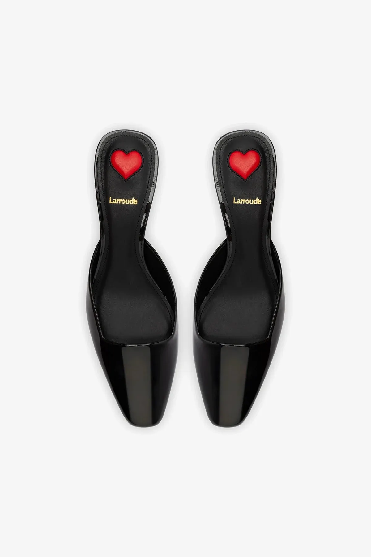 Amal Mule In Black Patent Leather,Women Heel