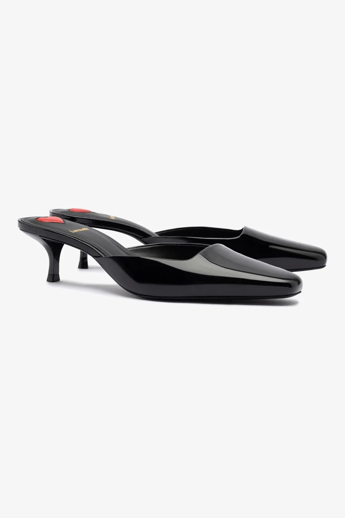 Amal Mule In Black Patent Leather,Women Heel