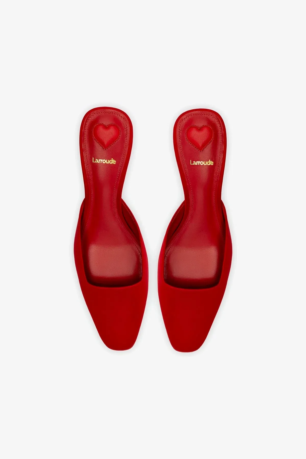 Amal Mule In Cherry Satin,Women Heel