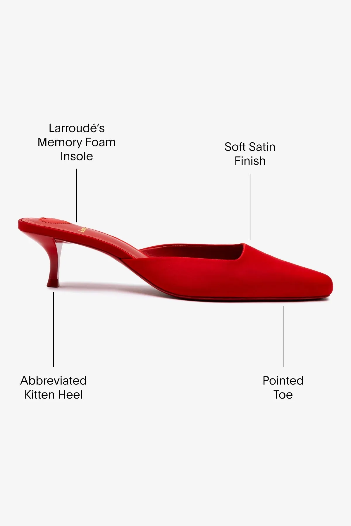 Amal Mule In Cherry Satin,Women Heel