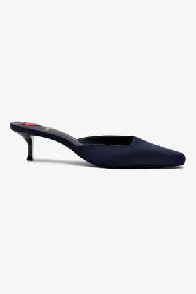 Amal Mule In Ocean Satin,Women Heel