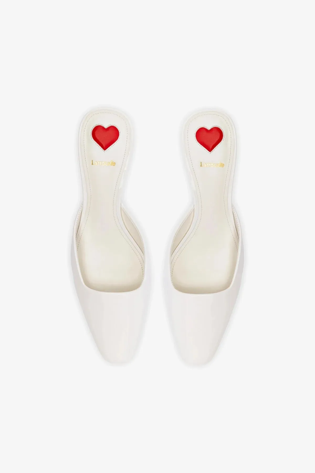 Amal Mule In White Patent Leather,Women Heel