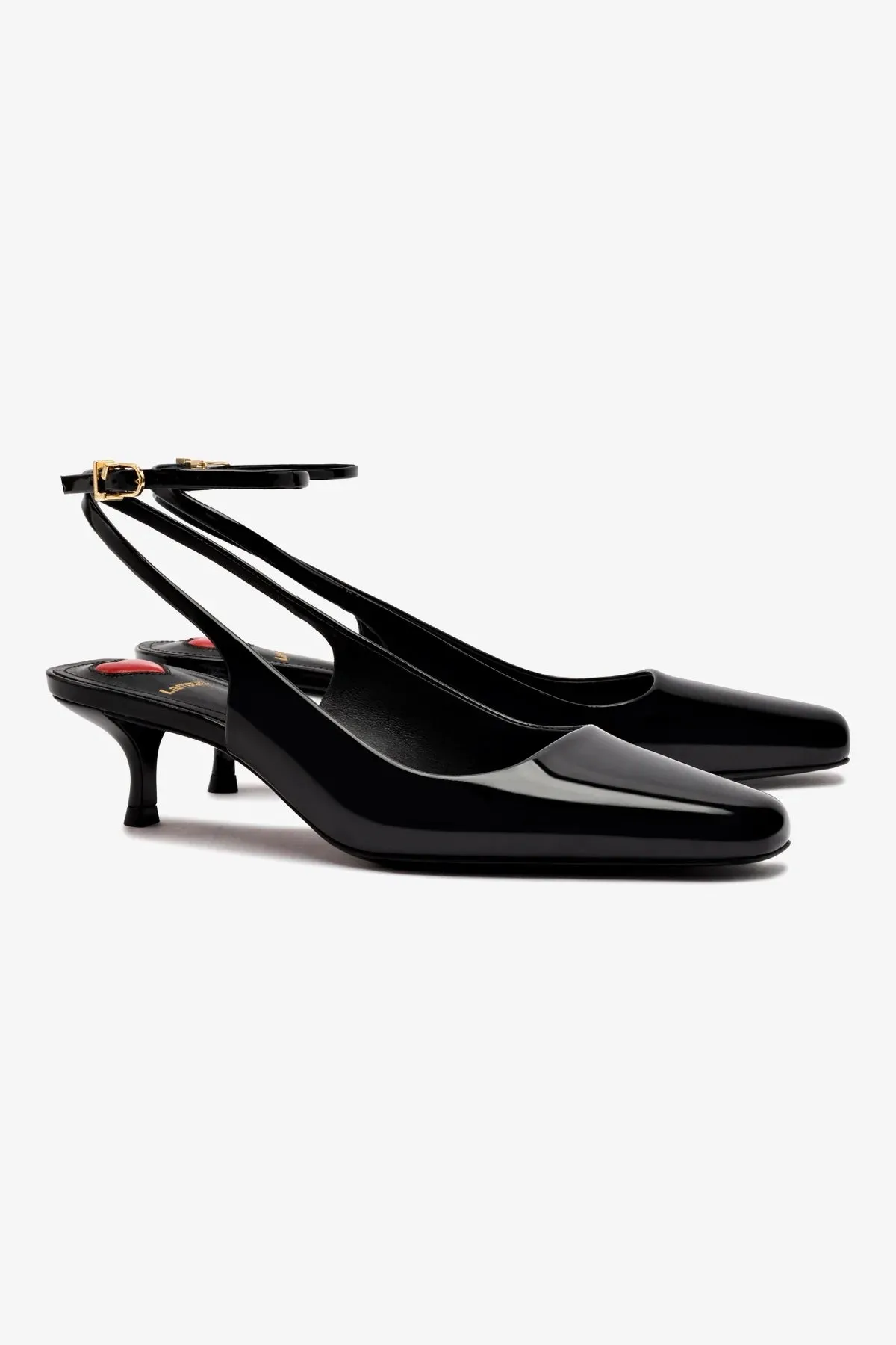 Amal Pump In Black Patent Leather,Women Heel