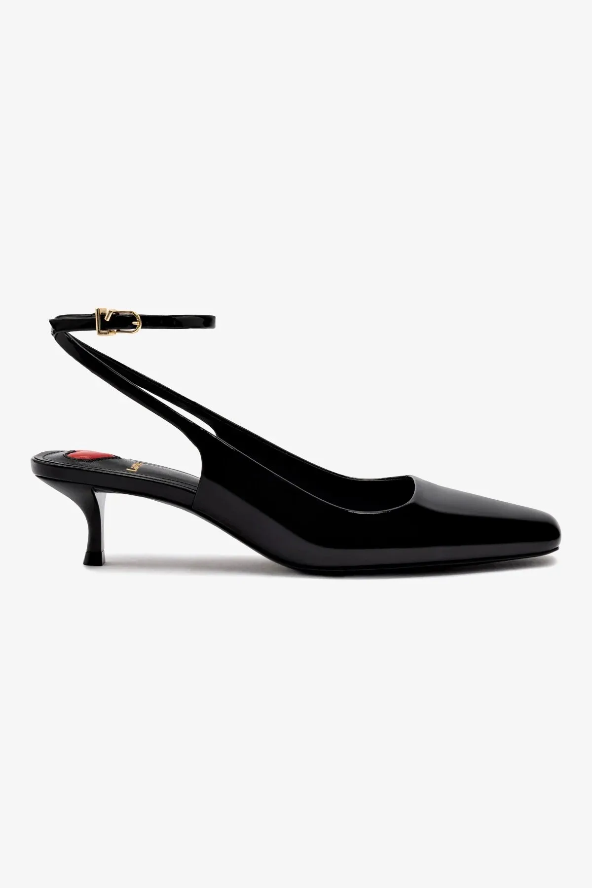 Amal Pump In Black Patent Leather,Women Heel