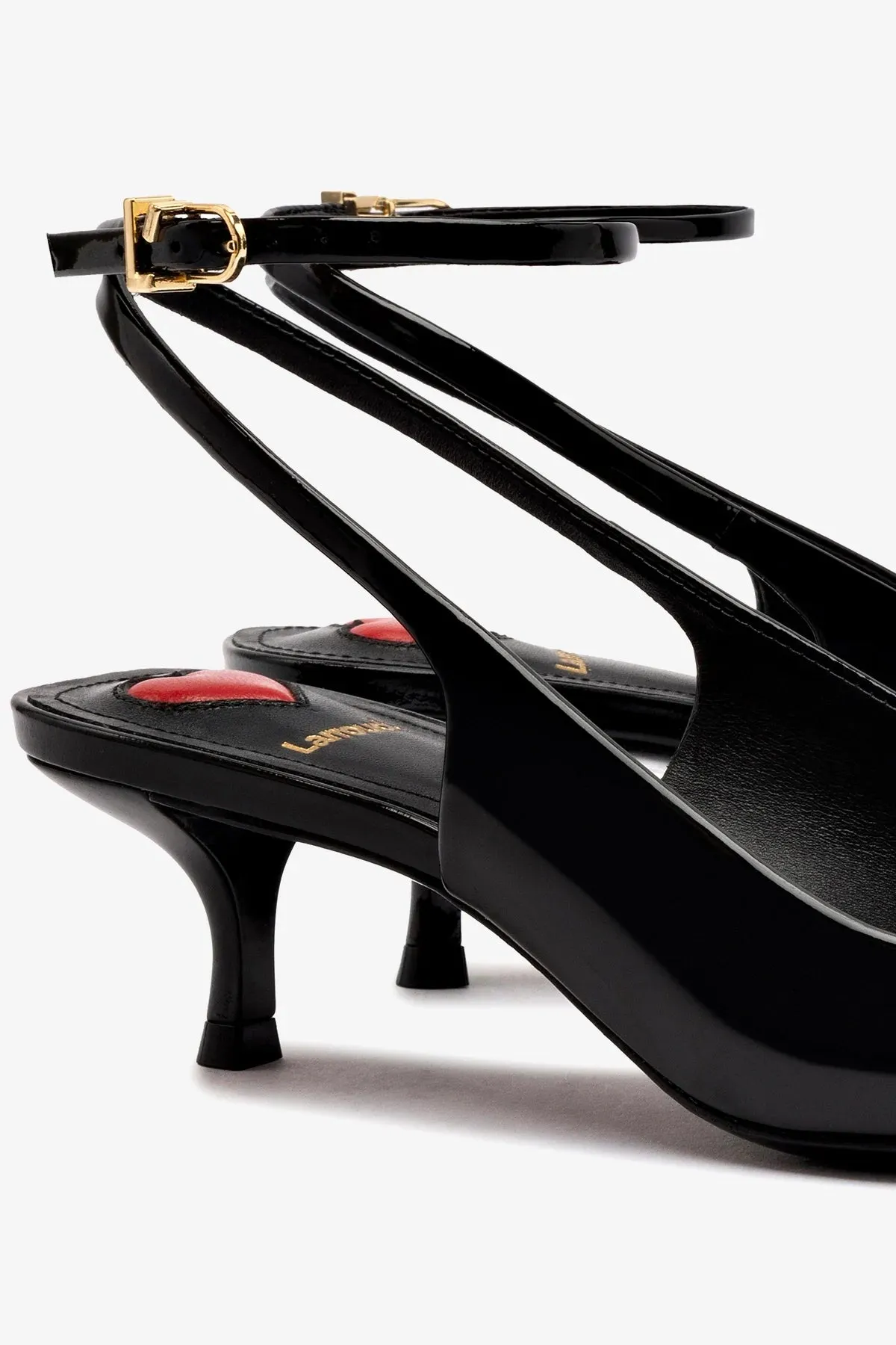 Amal Pump In Black Patent Leather,Women Heel