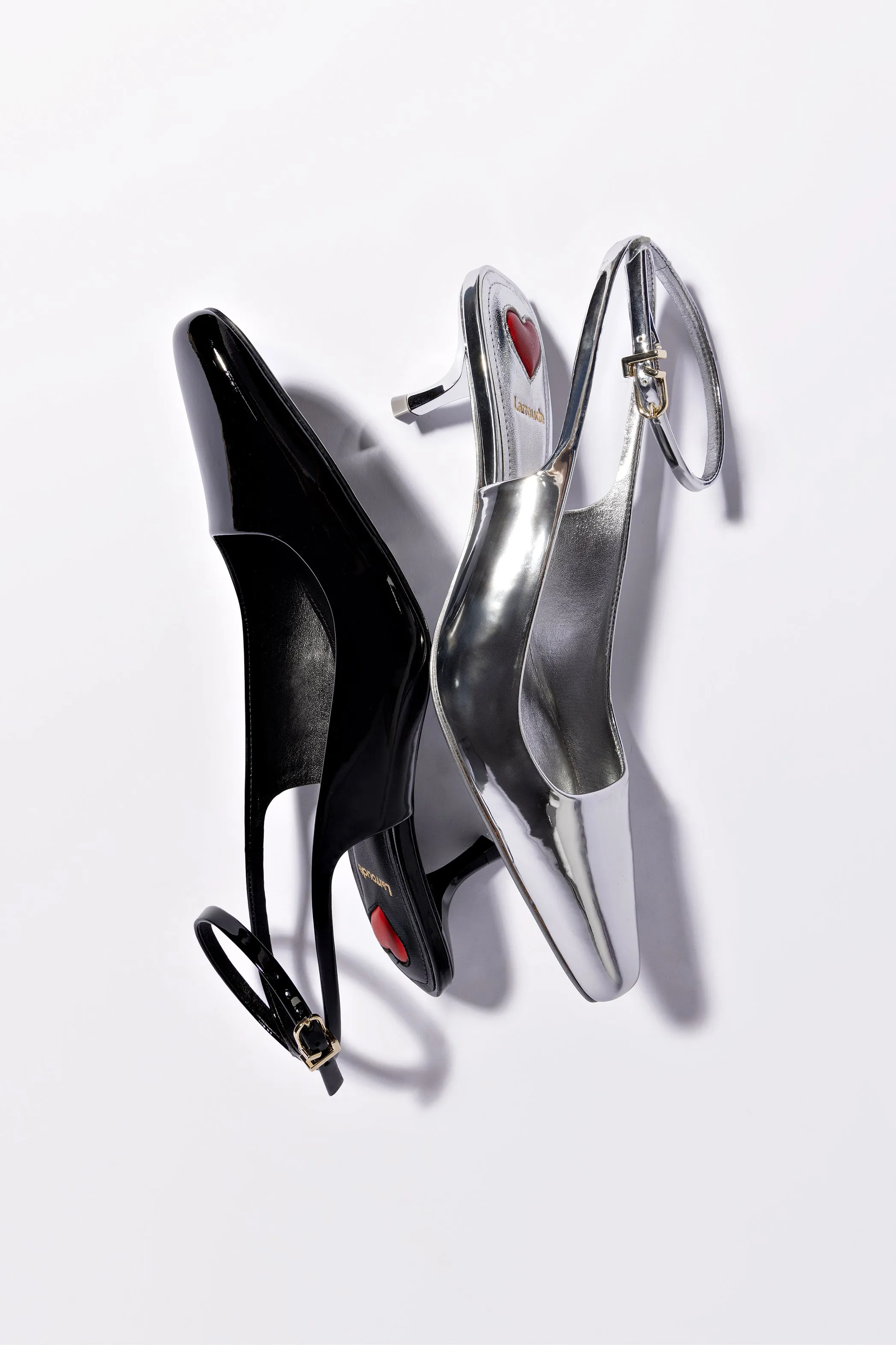 Amal Pump In Silver Specchio,Women Heel