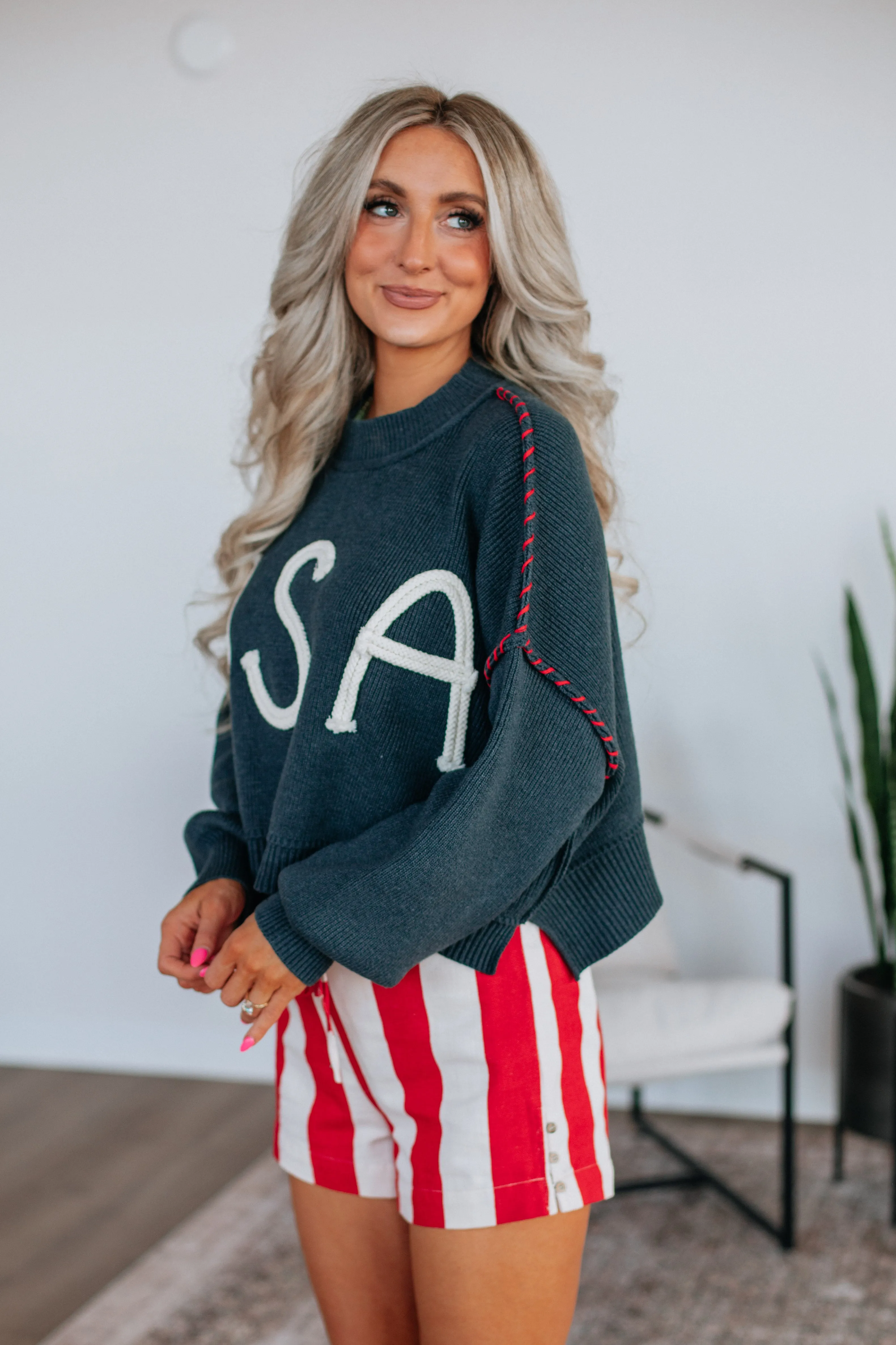 Americana Sweater - Navy,Women Sweater