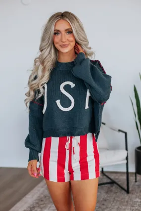 Americana Sweater - Navy,Women Sweater