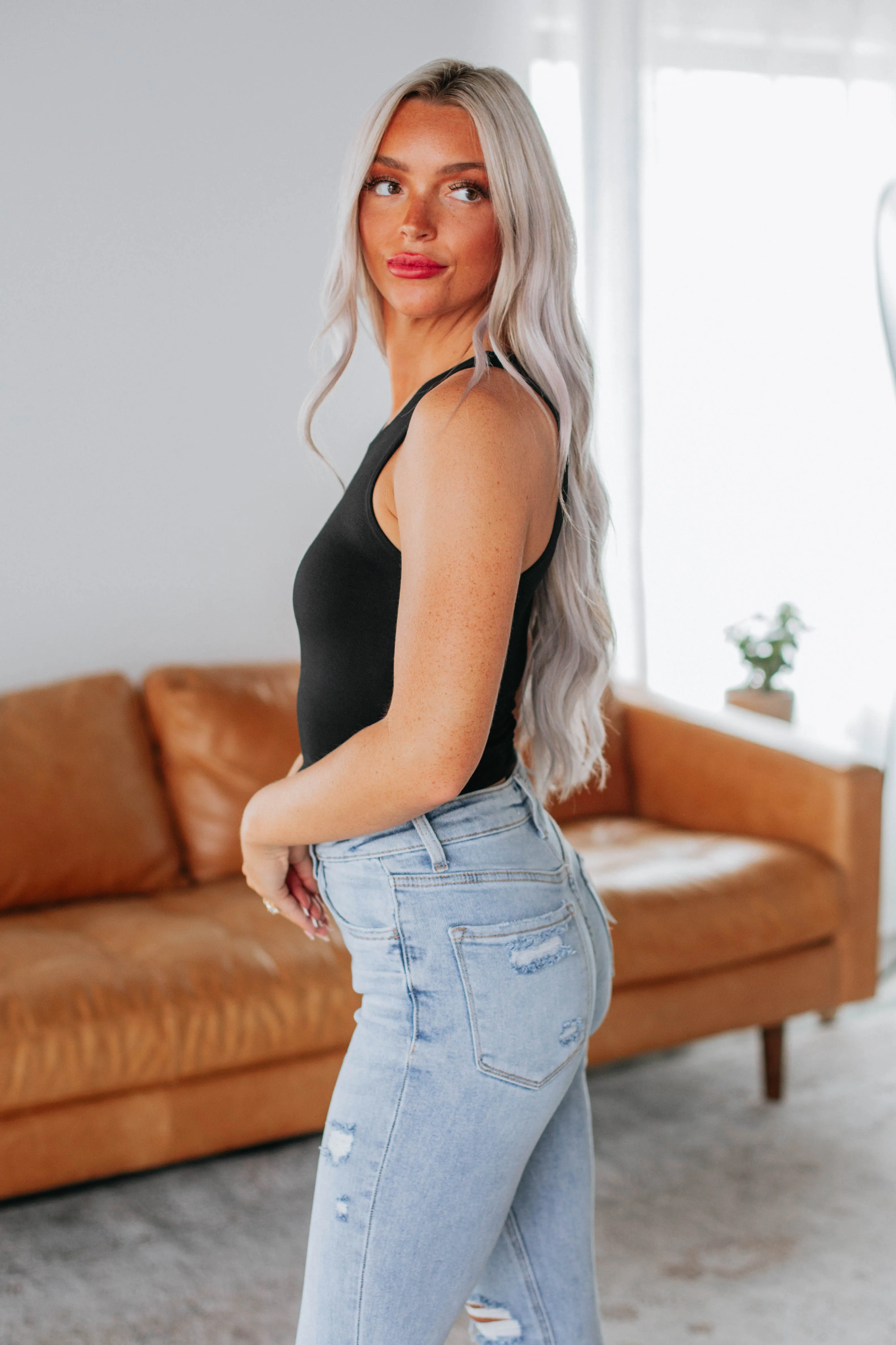 Angelina Basic Tank - Black,Women Tank