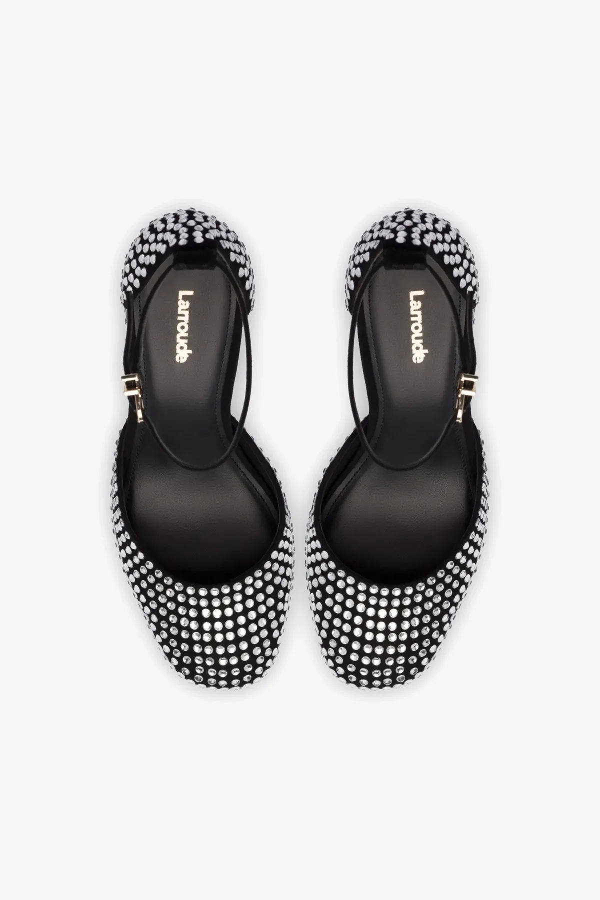 Ari Crystal Pump In Black Suede,Women Heel