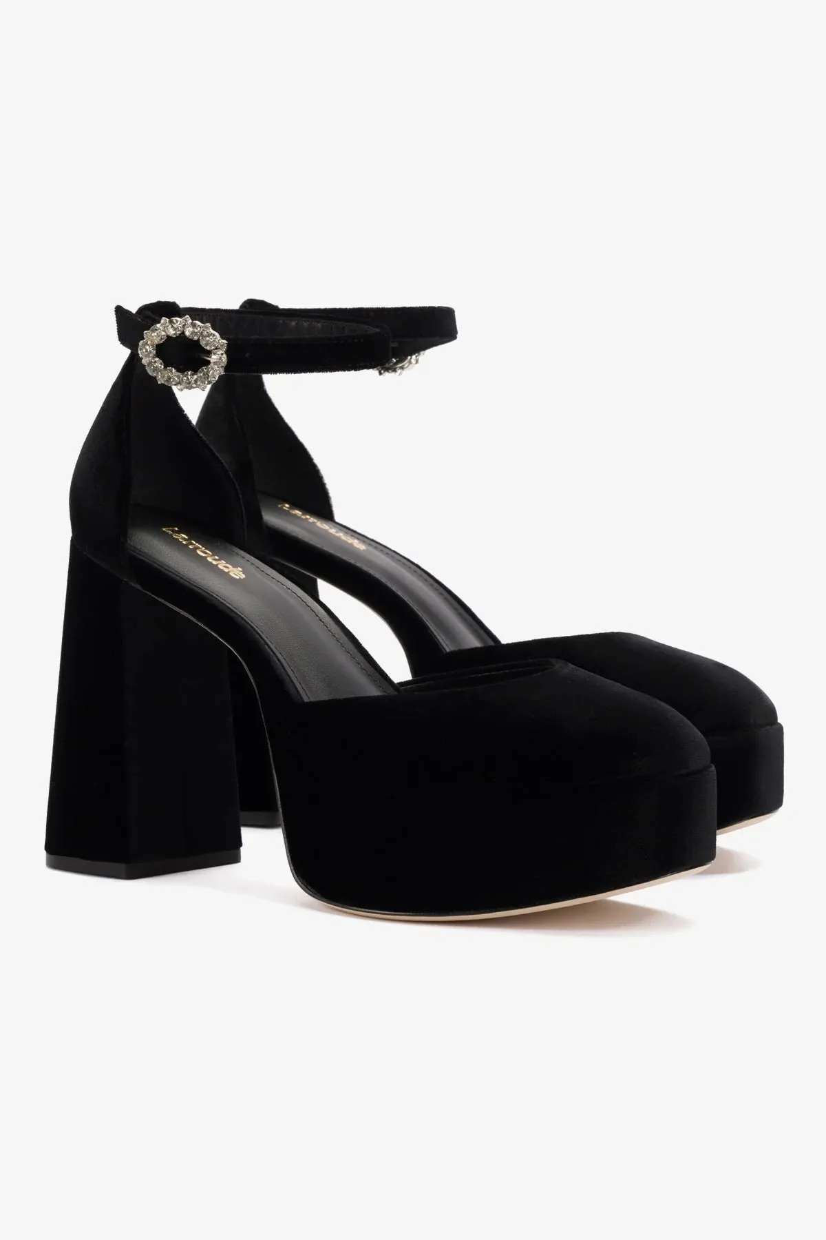 Ari Pump In Black Velvet,Women Heel