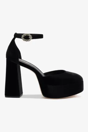 Ari Pump In Black Velvet,Women Heel