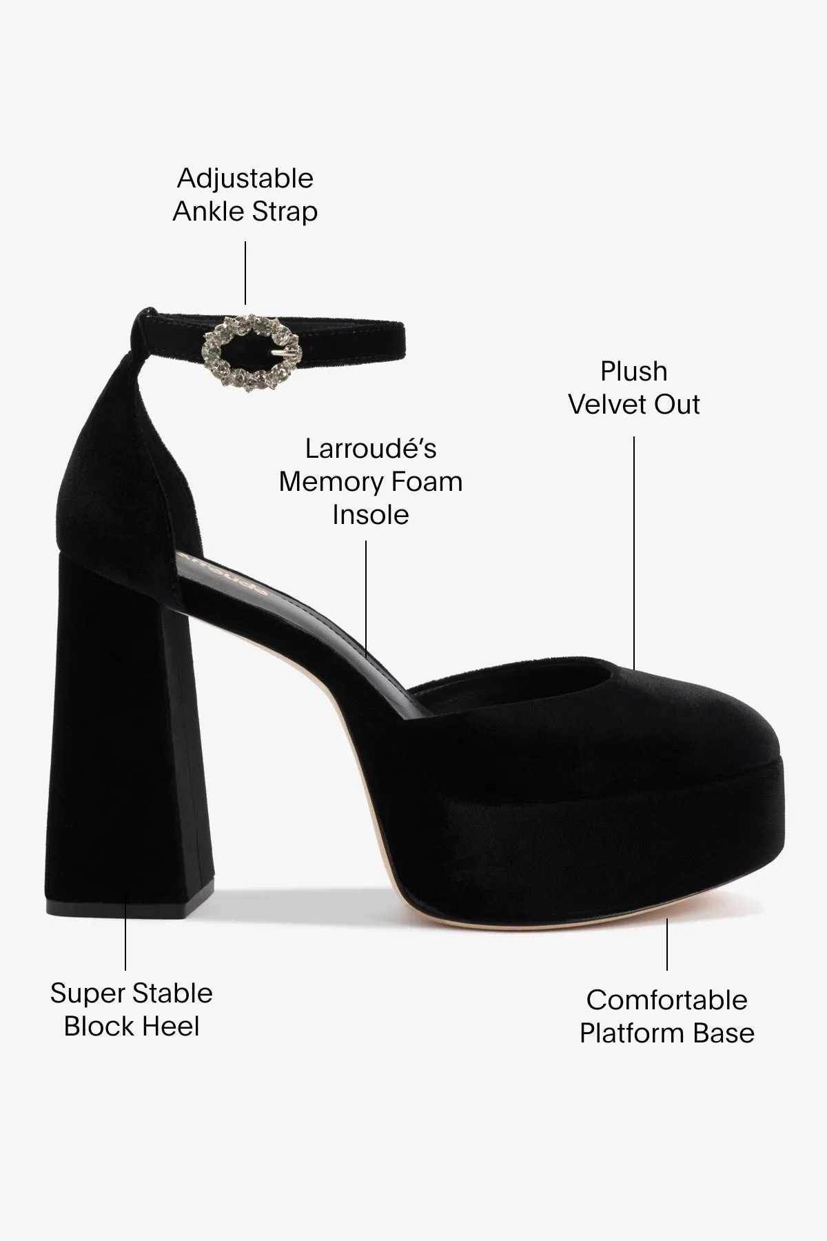 Ari Pump In Black Velvet,Women Heel