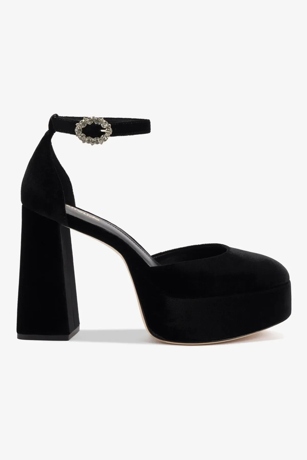 Ari Pump In Black Velvet,Women Heel