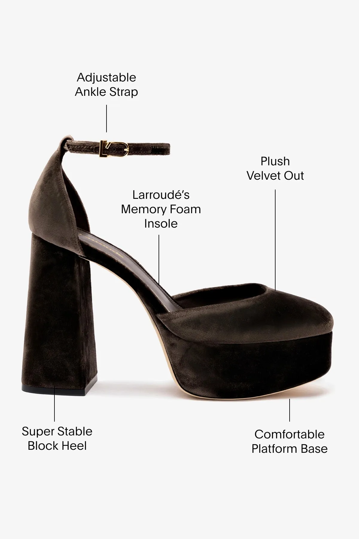 Ari Pump In Expresso Velvet,Women Heel