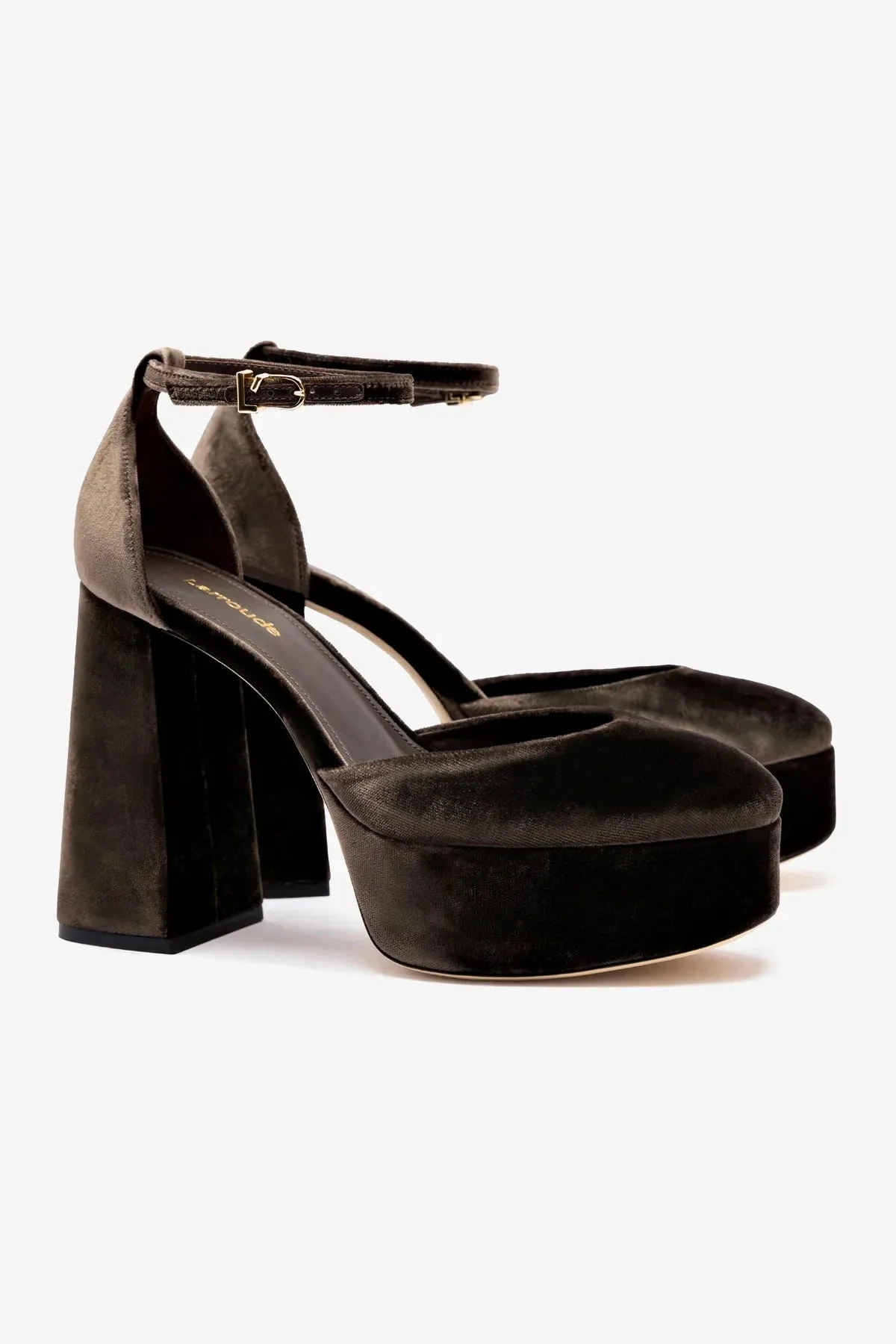 Ari Pump In Expresso Velvet,Women Heel