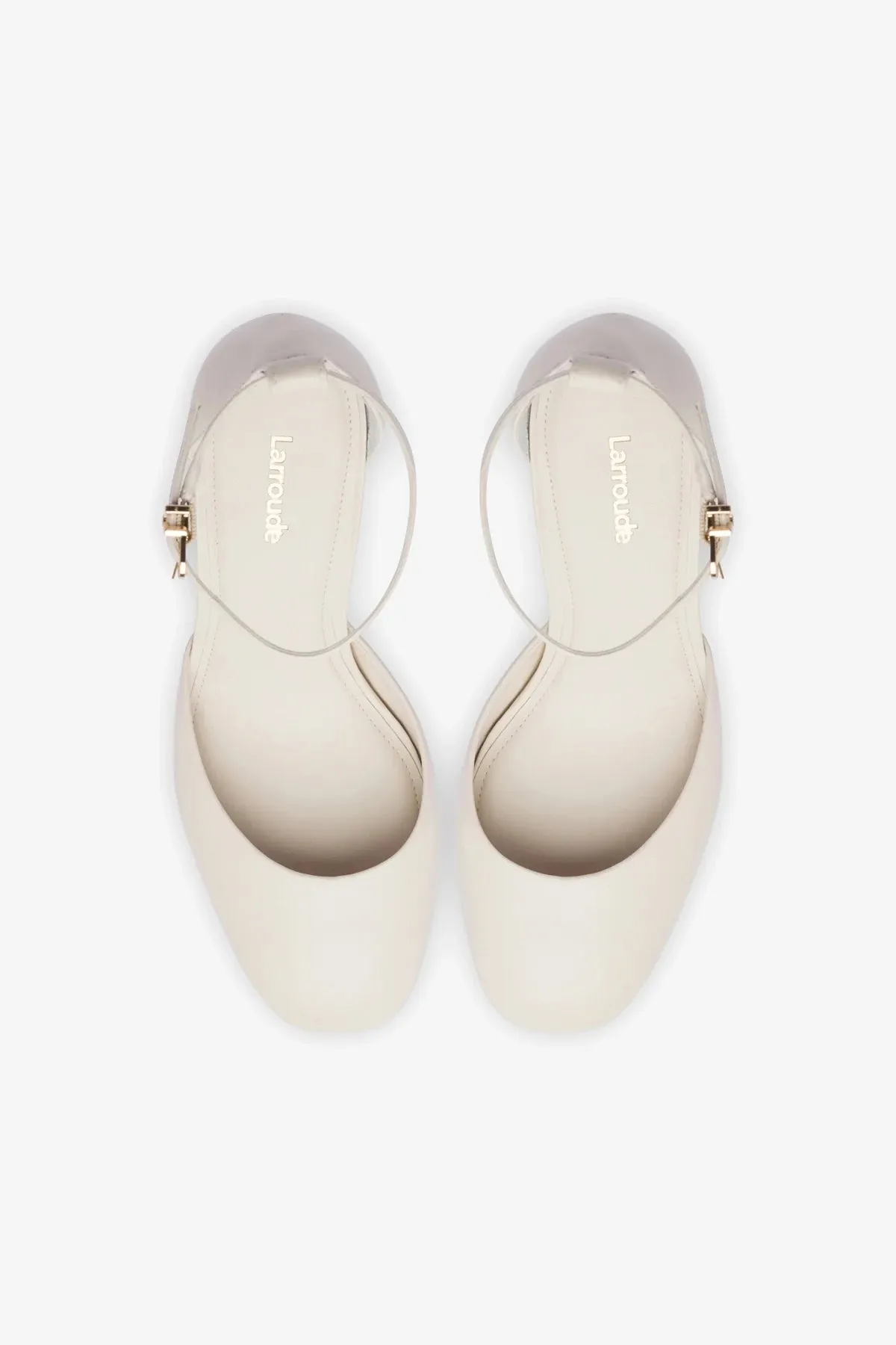 Ari Pump In Ivory Leather,Women Heel