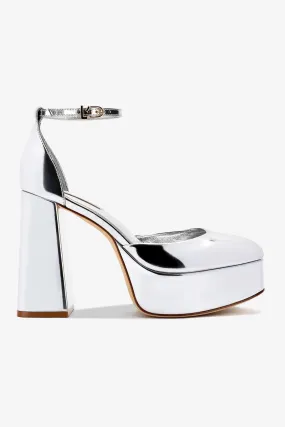 Ari Pump In Silver Specchio,Women Heel