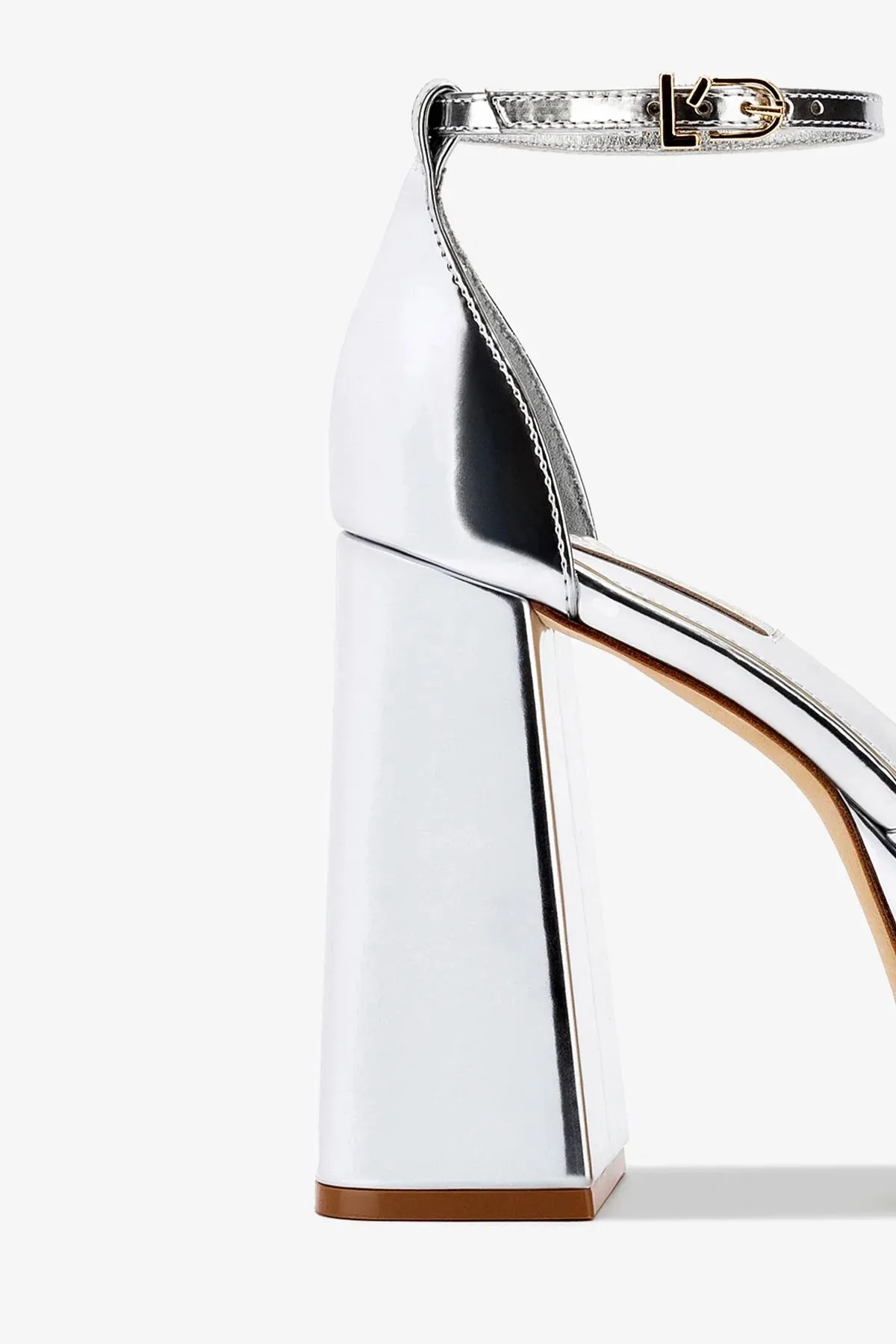 Ari Pump In Silver Specchio,Women Heel
