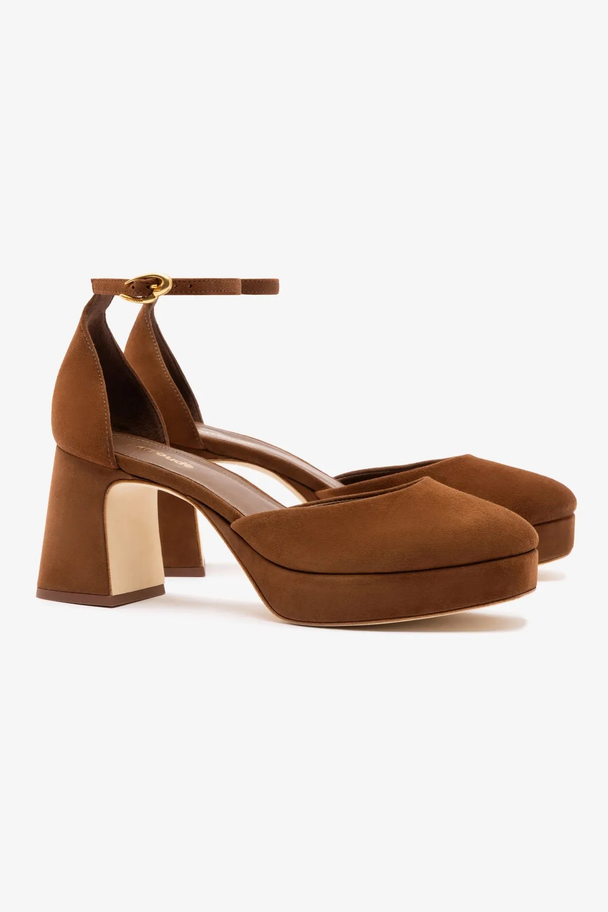 Ari Verona Low Pump In Burnt Umber Suede,Women Heel