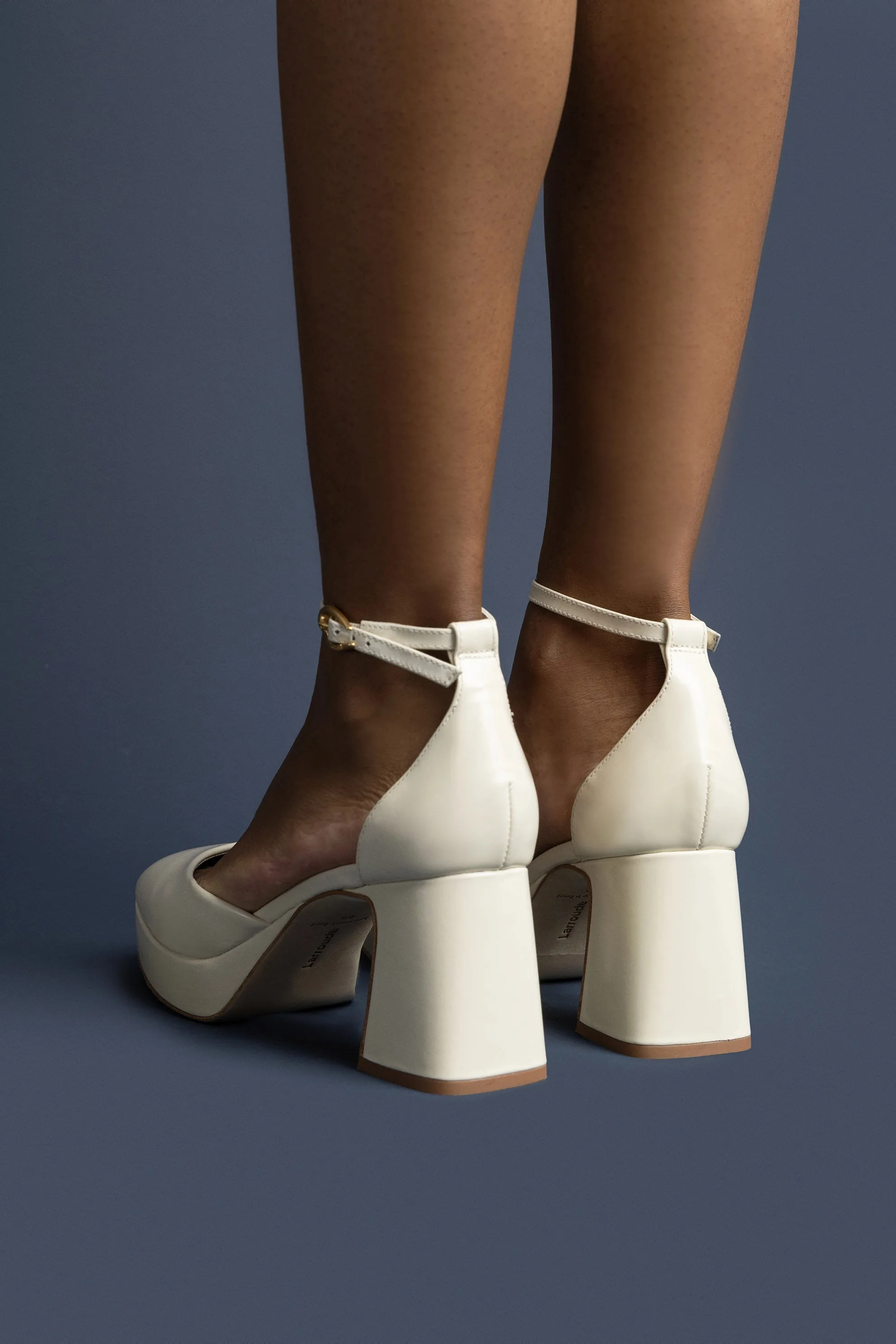 Ari Verona Low Pump In Ivory Box Leather,Women Heel