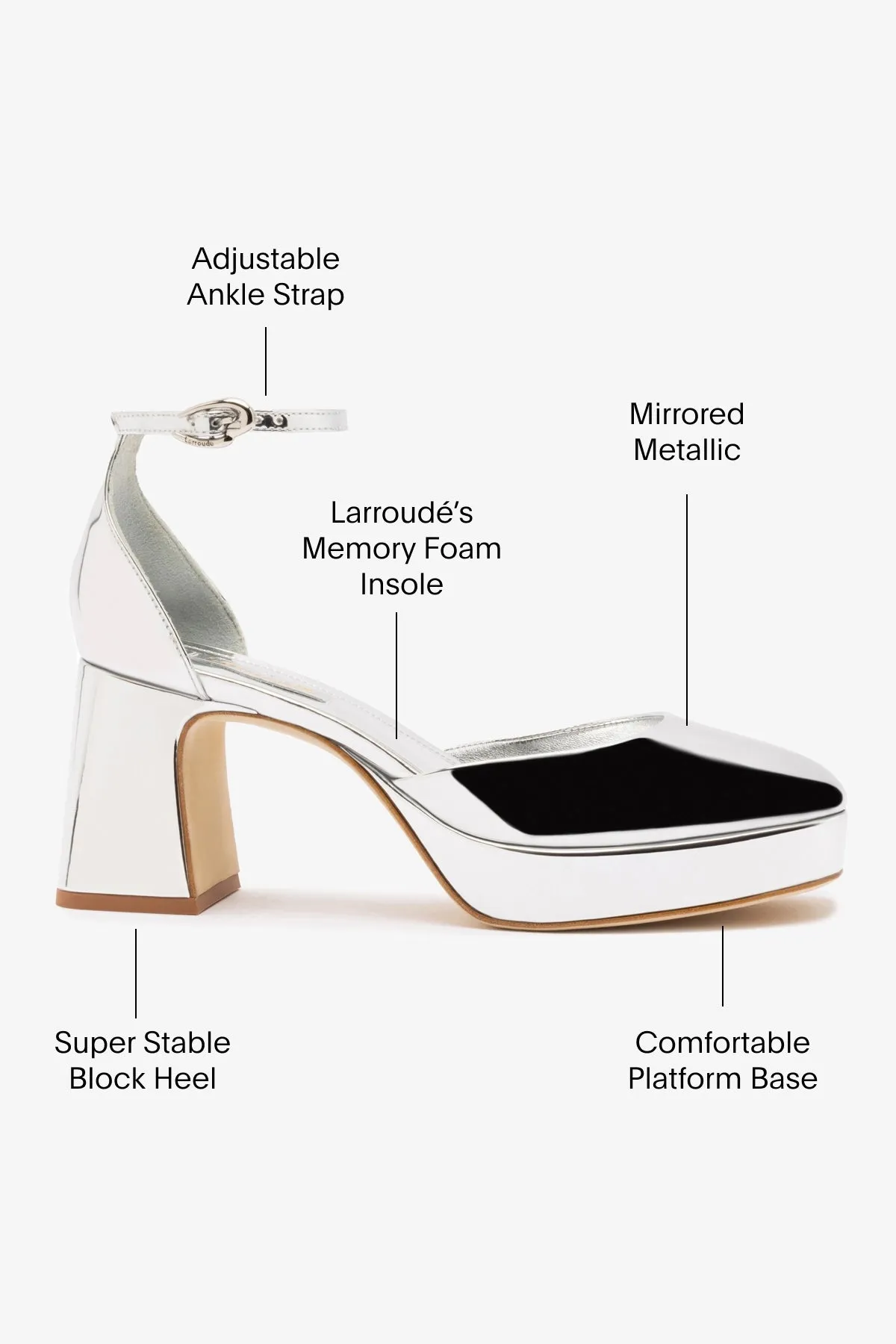 Ari Verona Low Pump In Silver Specchio,Women Heel