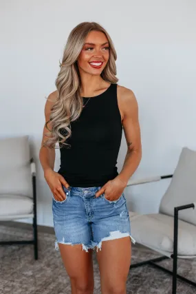 Ariel Basic Tank - Black,Women Tank