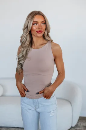 Ariel Basic Tank - Hazelnut,Women Tank