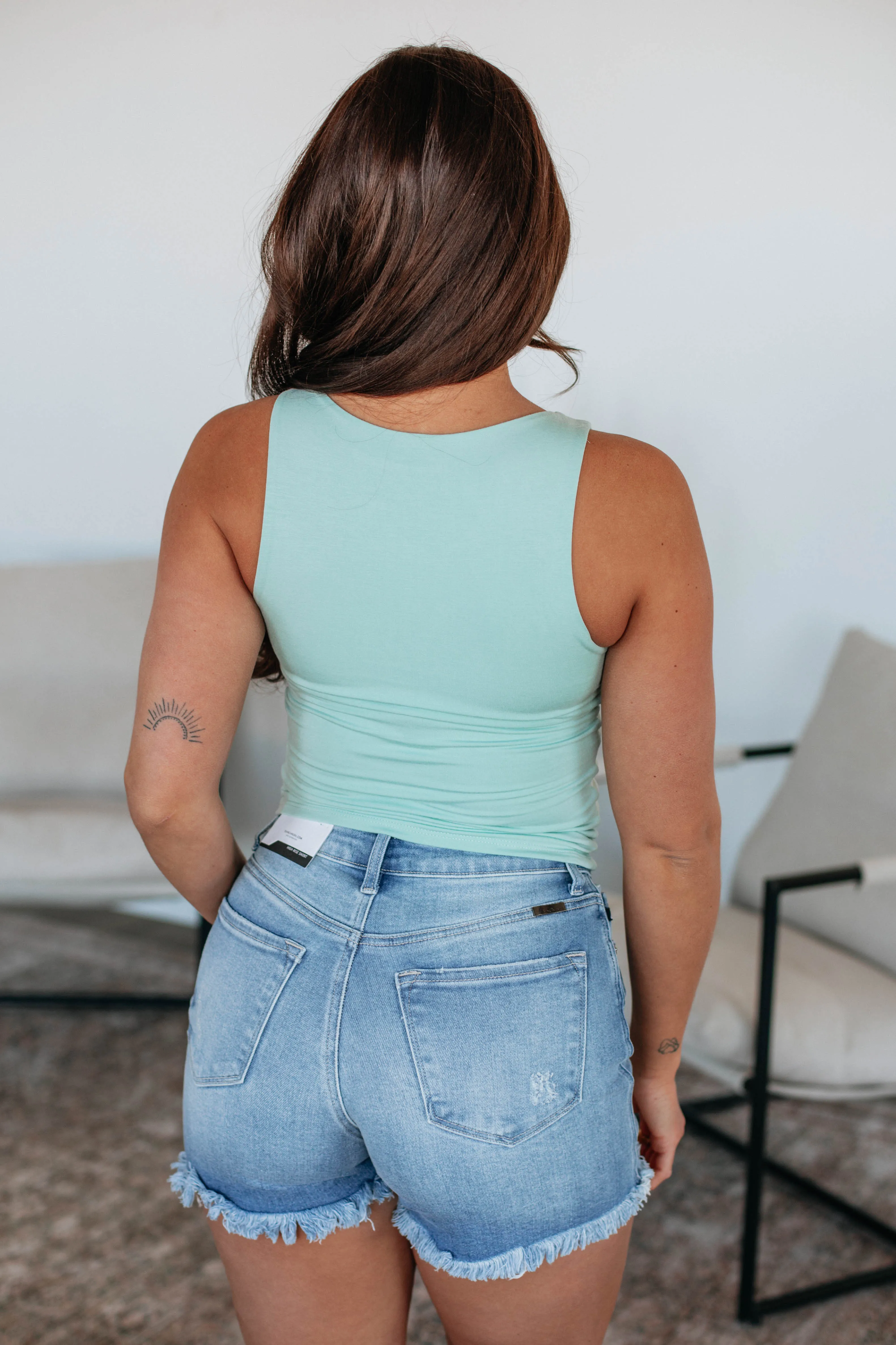 Ariel Basic Tank - Mint,Women Tank