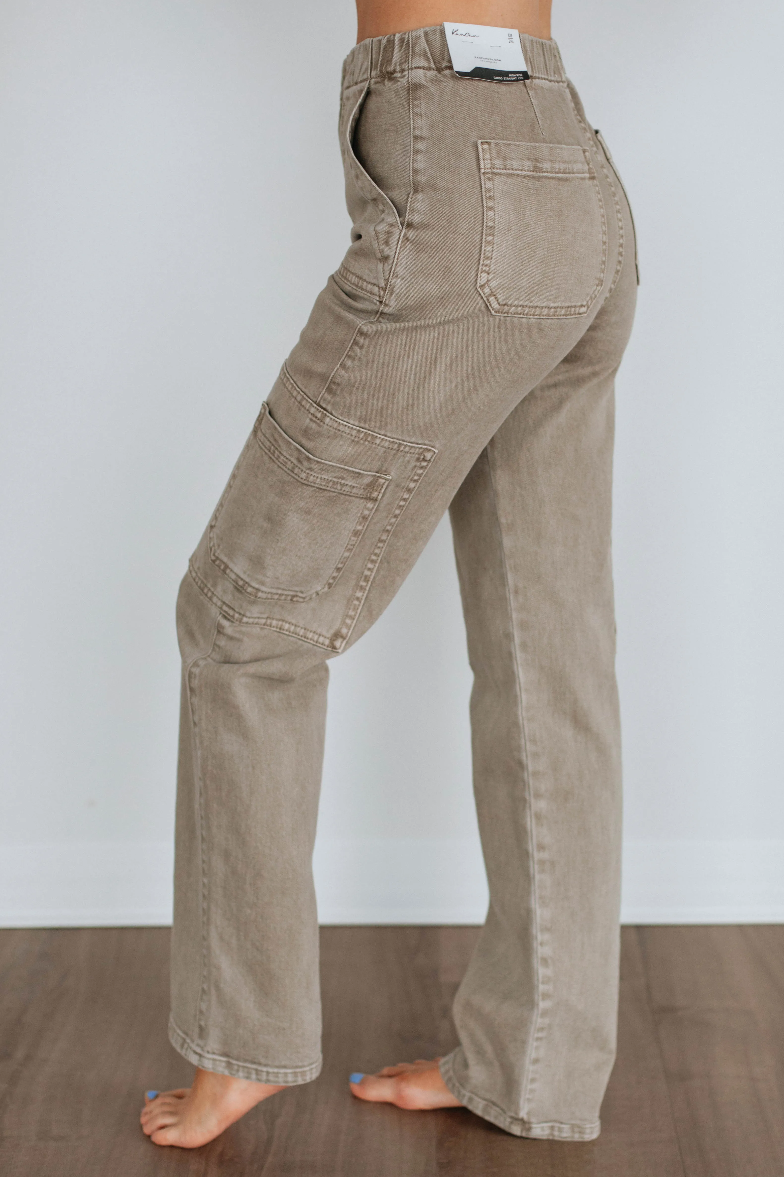 Aubrey KanCan Jeans - Khaki,Jeans Women