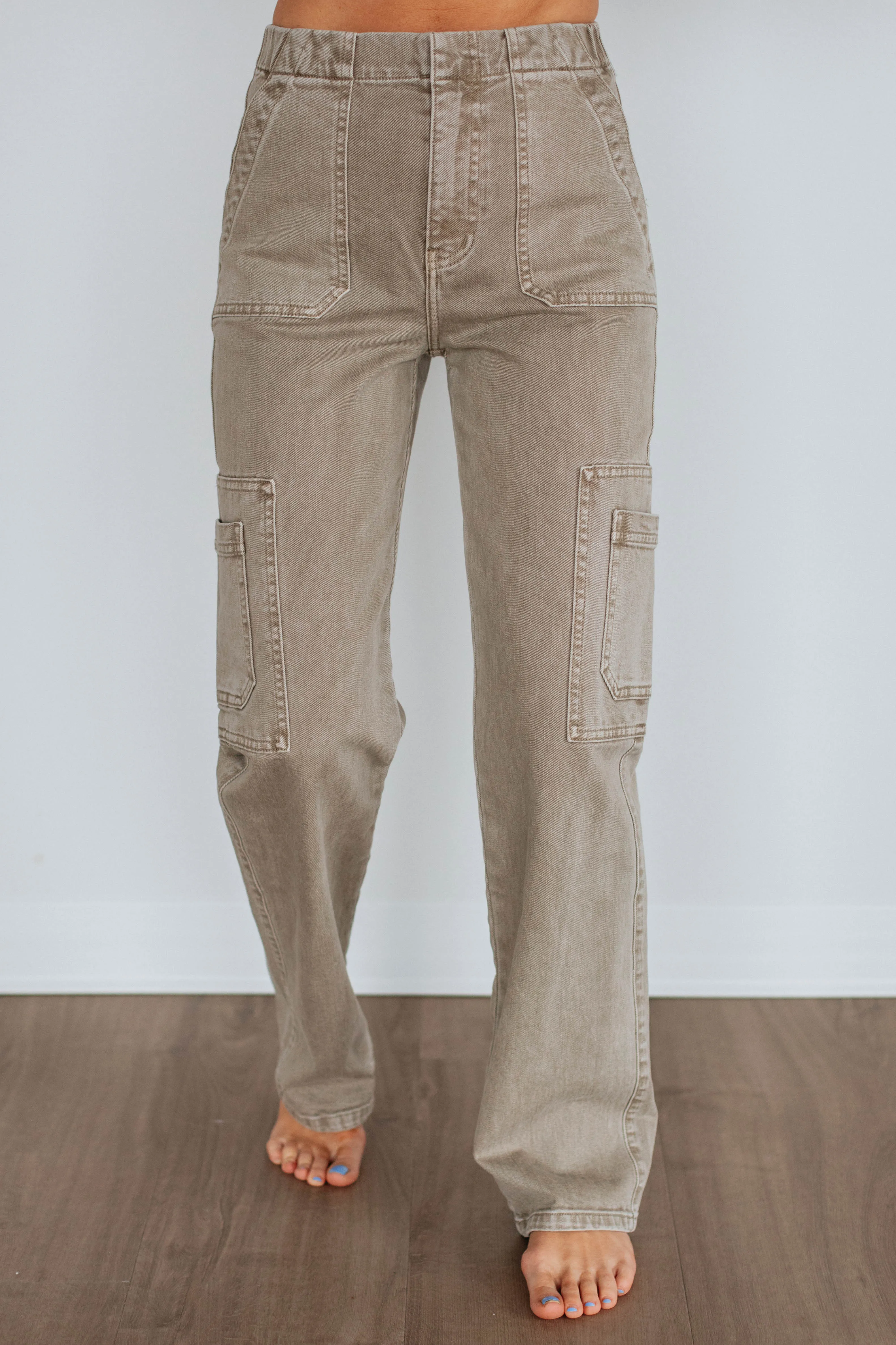 Aubrey KanCan Jeans - Khaki,Jeans Women