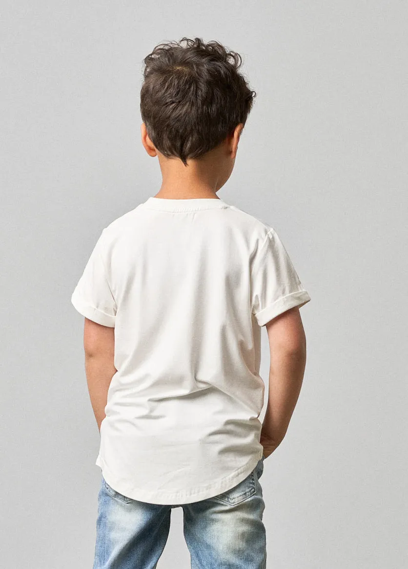 Bamboo Pocket Tee - Off White,Kids