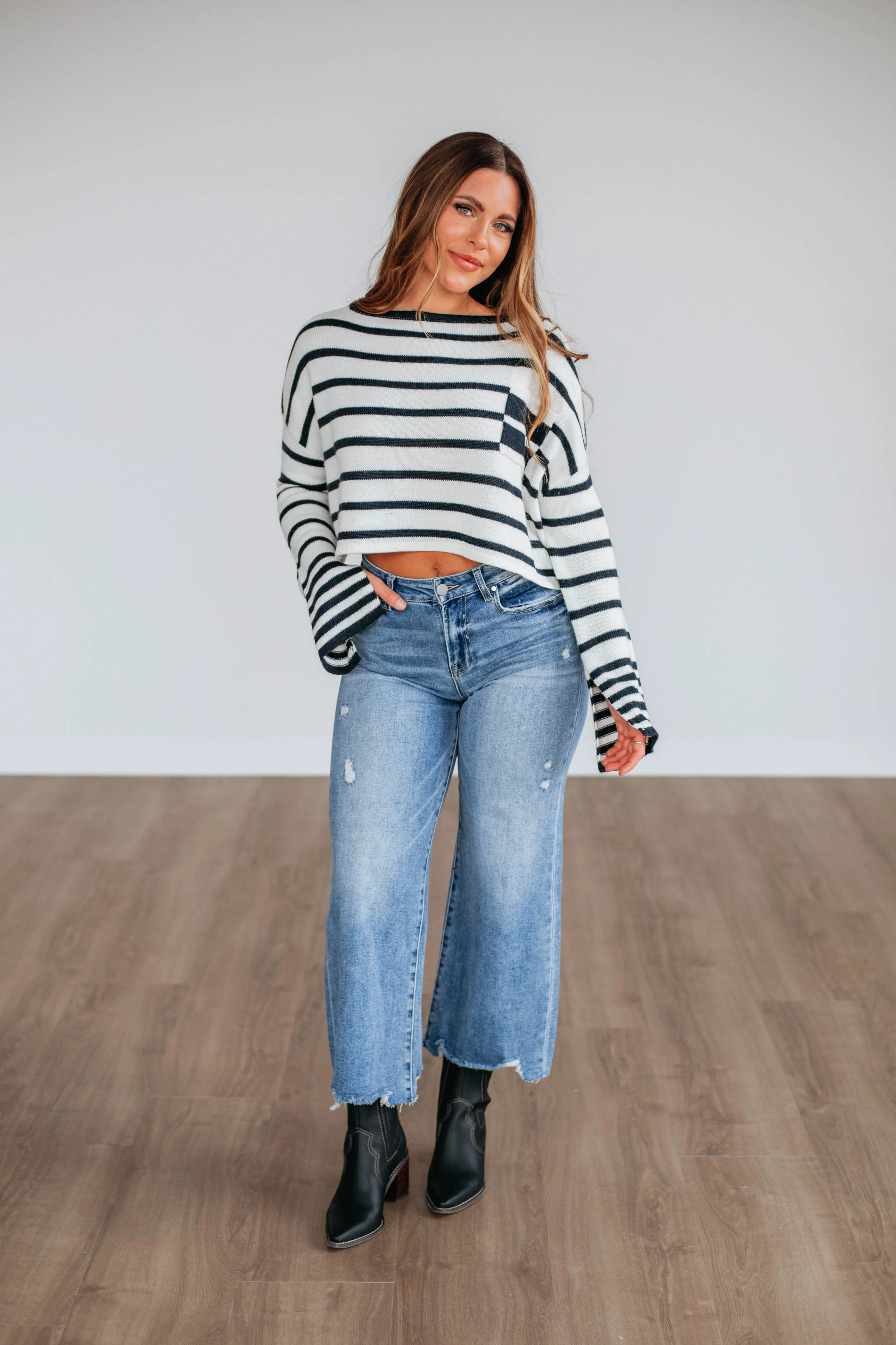 Bekah Striped Sweater,Women Sweater