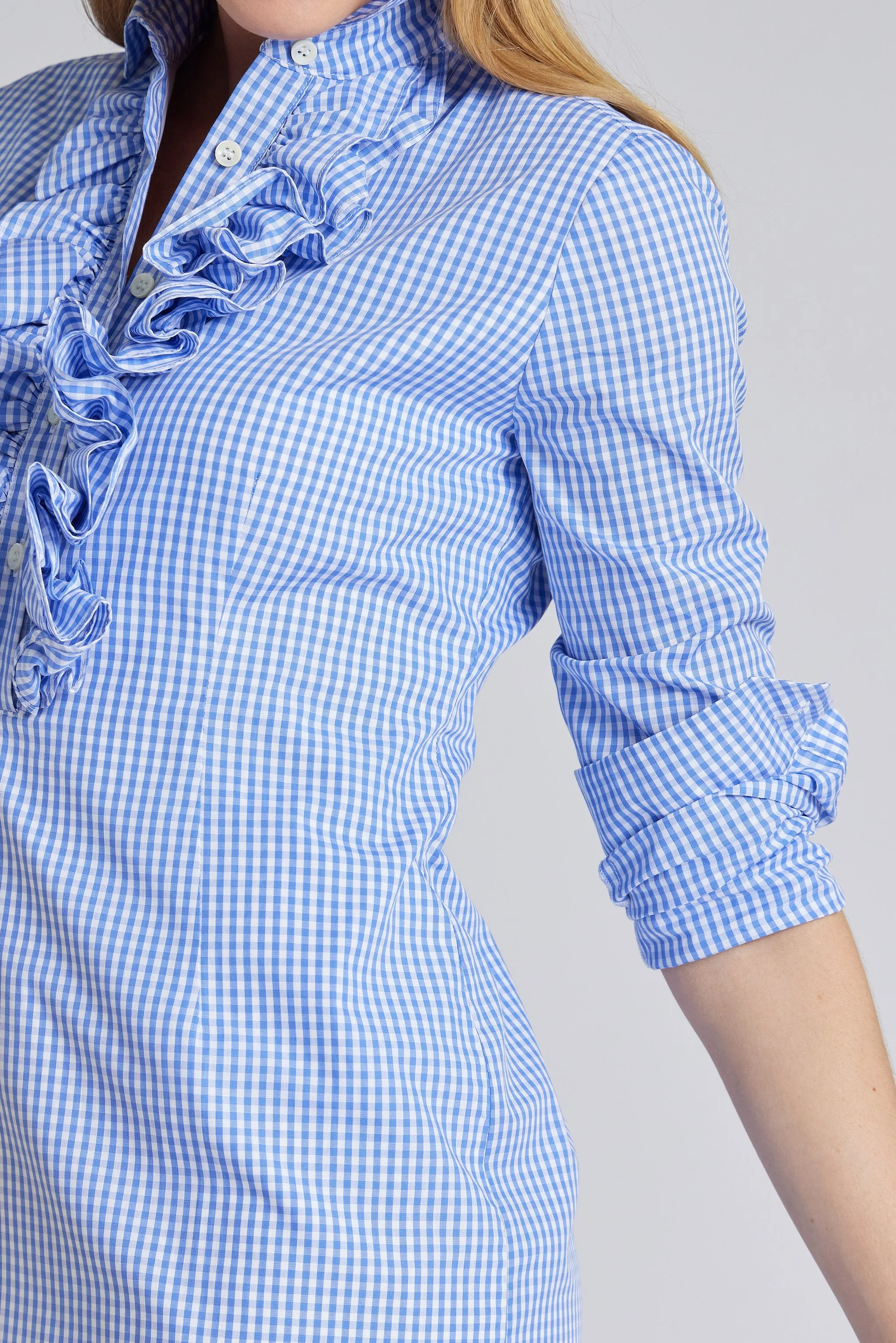 Belle Dress in Blue Check,Women