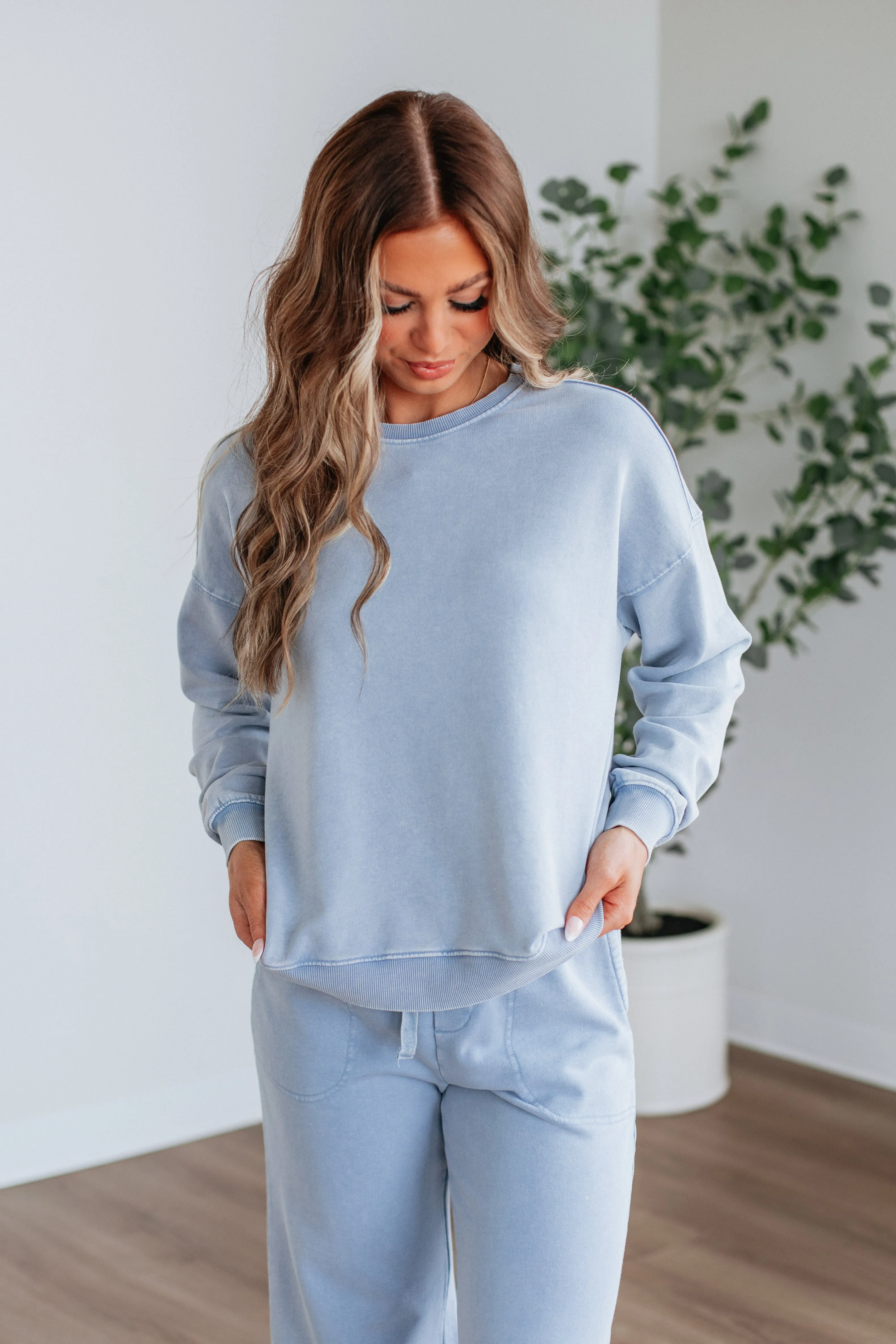 Berlin Sweatshirt - Chambray,Women Sweater