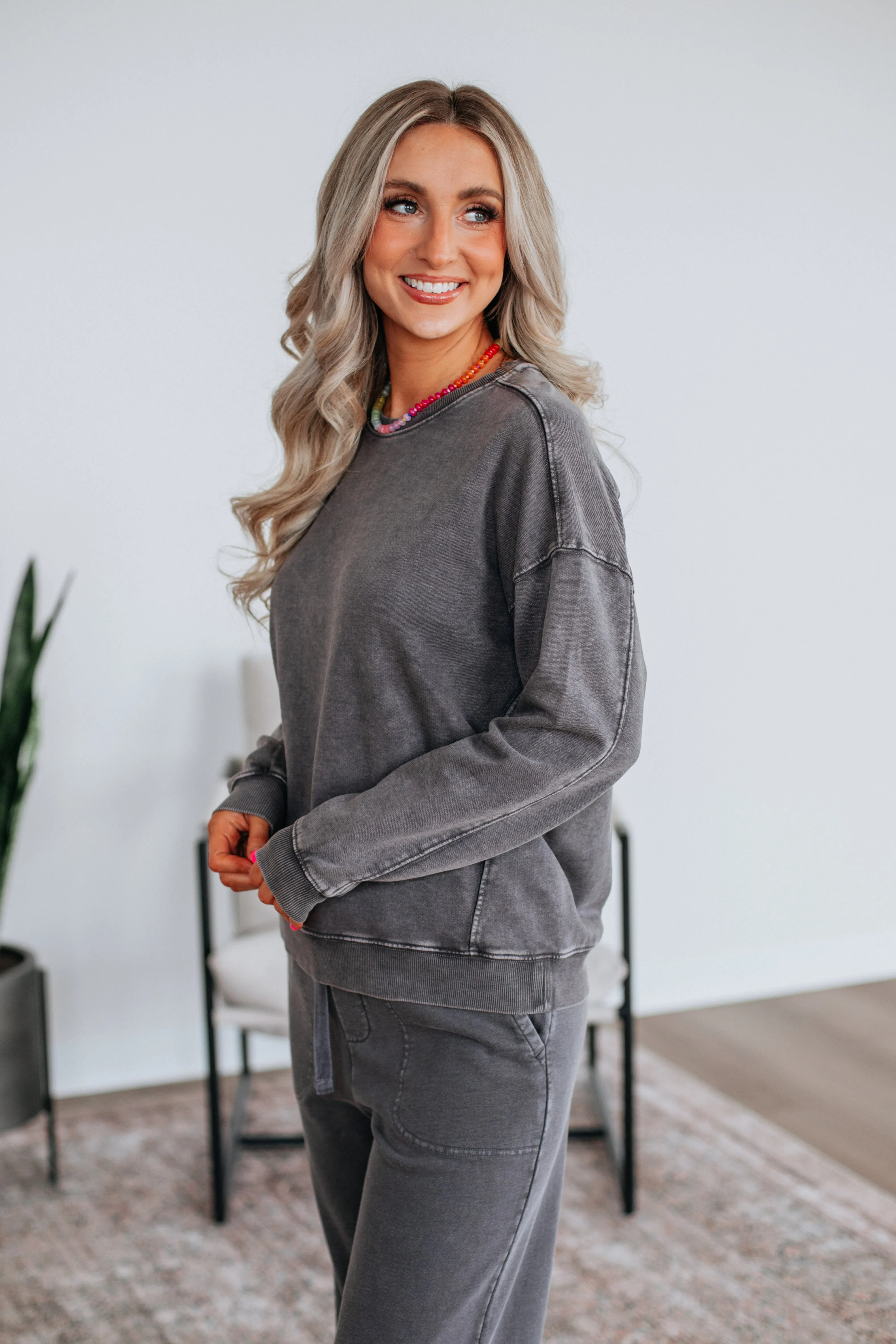 Berlin Sweatshirt - Charcoal,Women Sweater