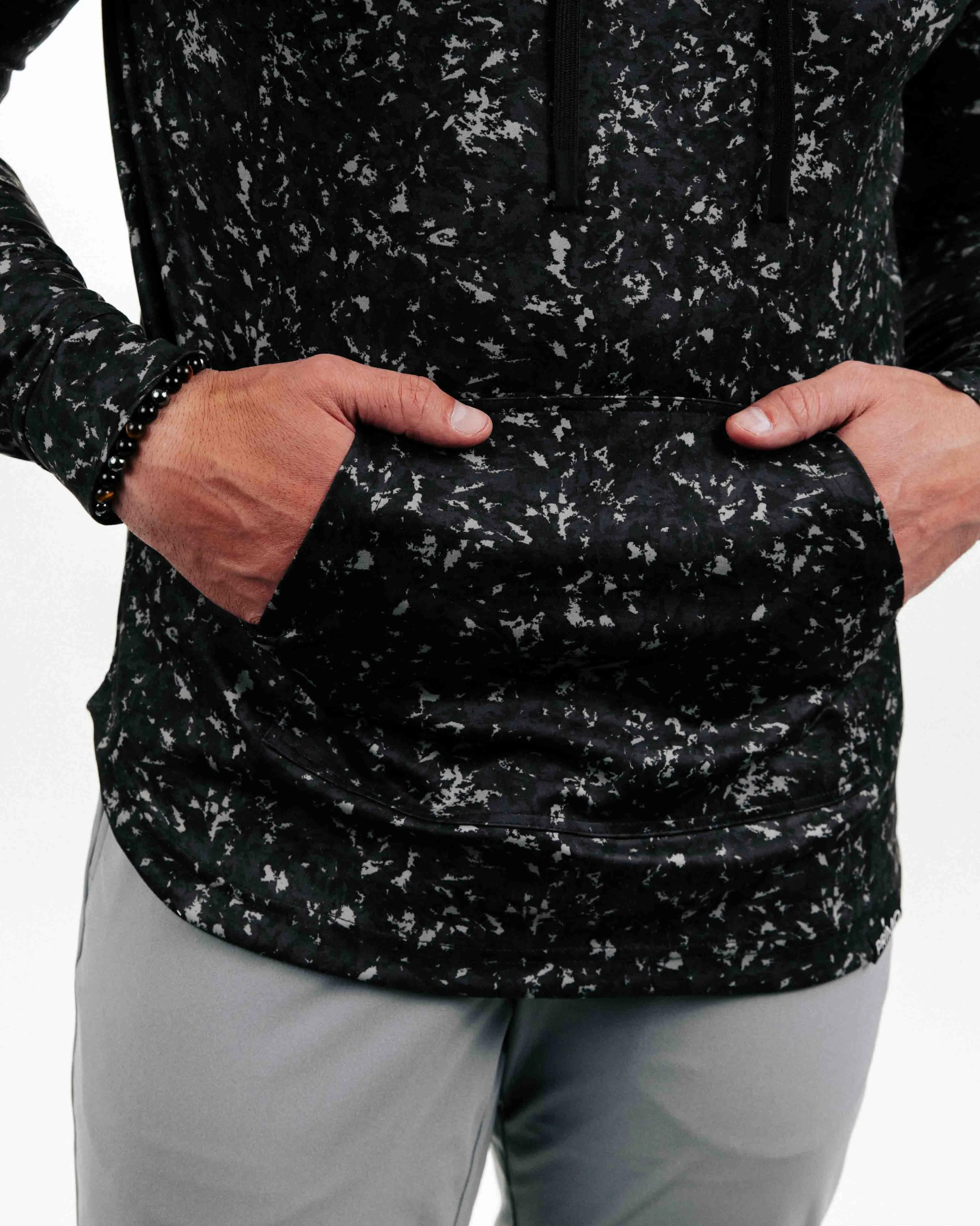 Black Camo Golf Hoodie,Men