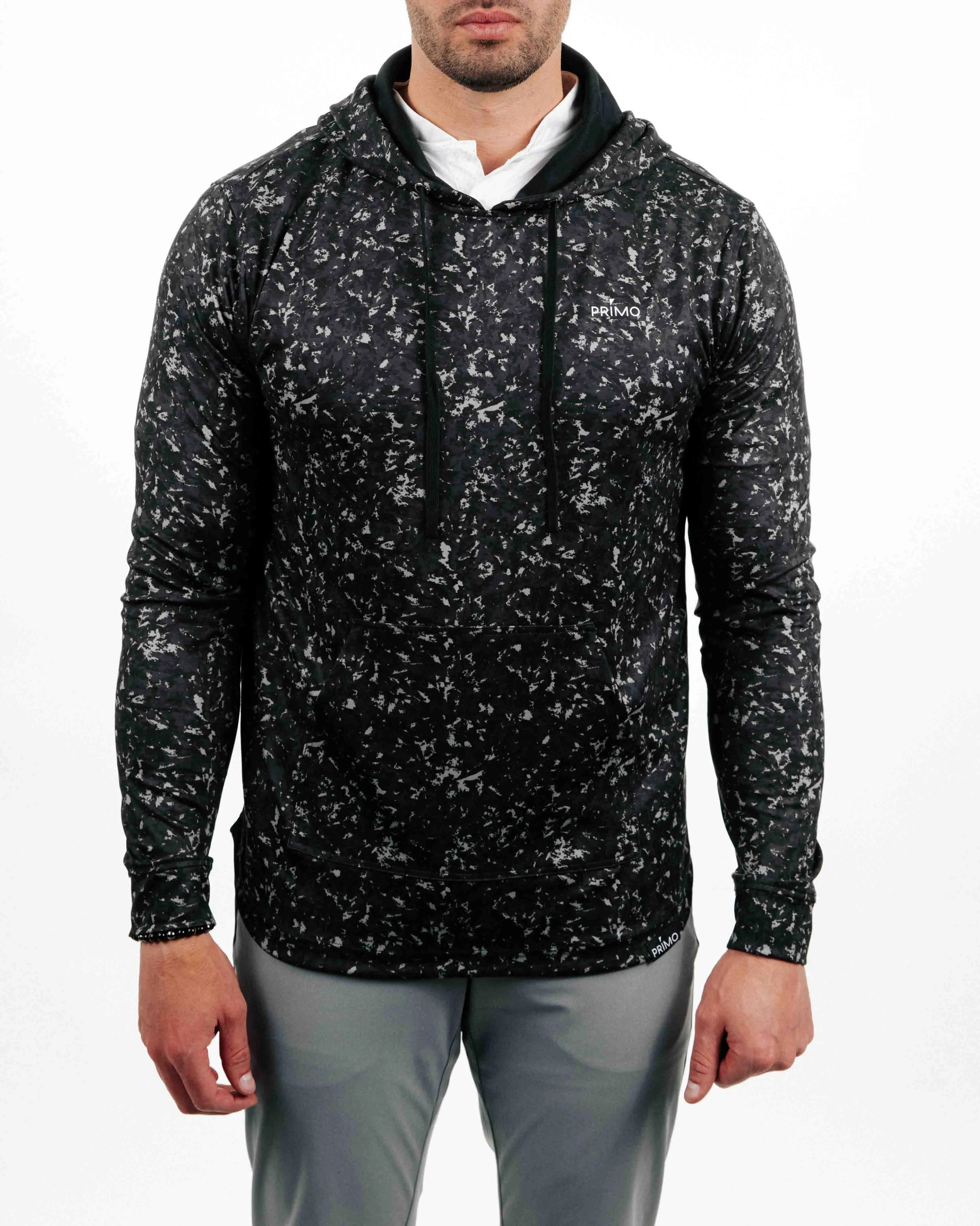 Black Camo Golf Hoodie,Men