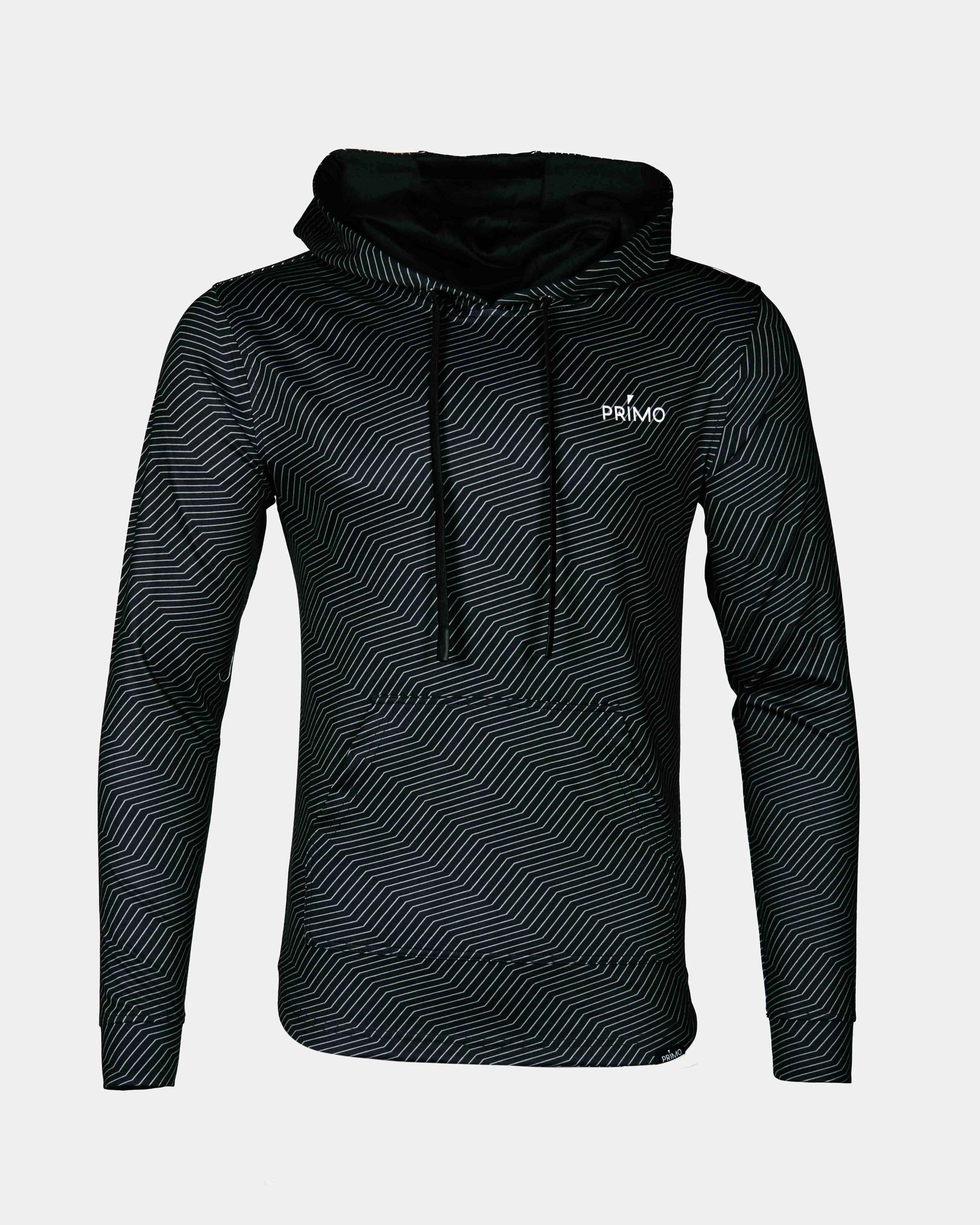 Black Chevron Golf Hoodie,Men