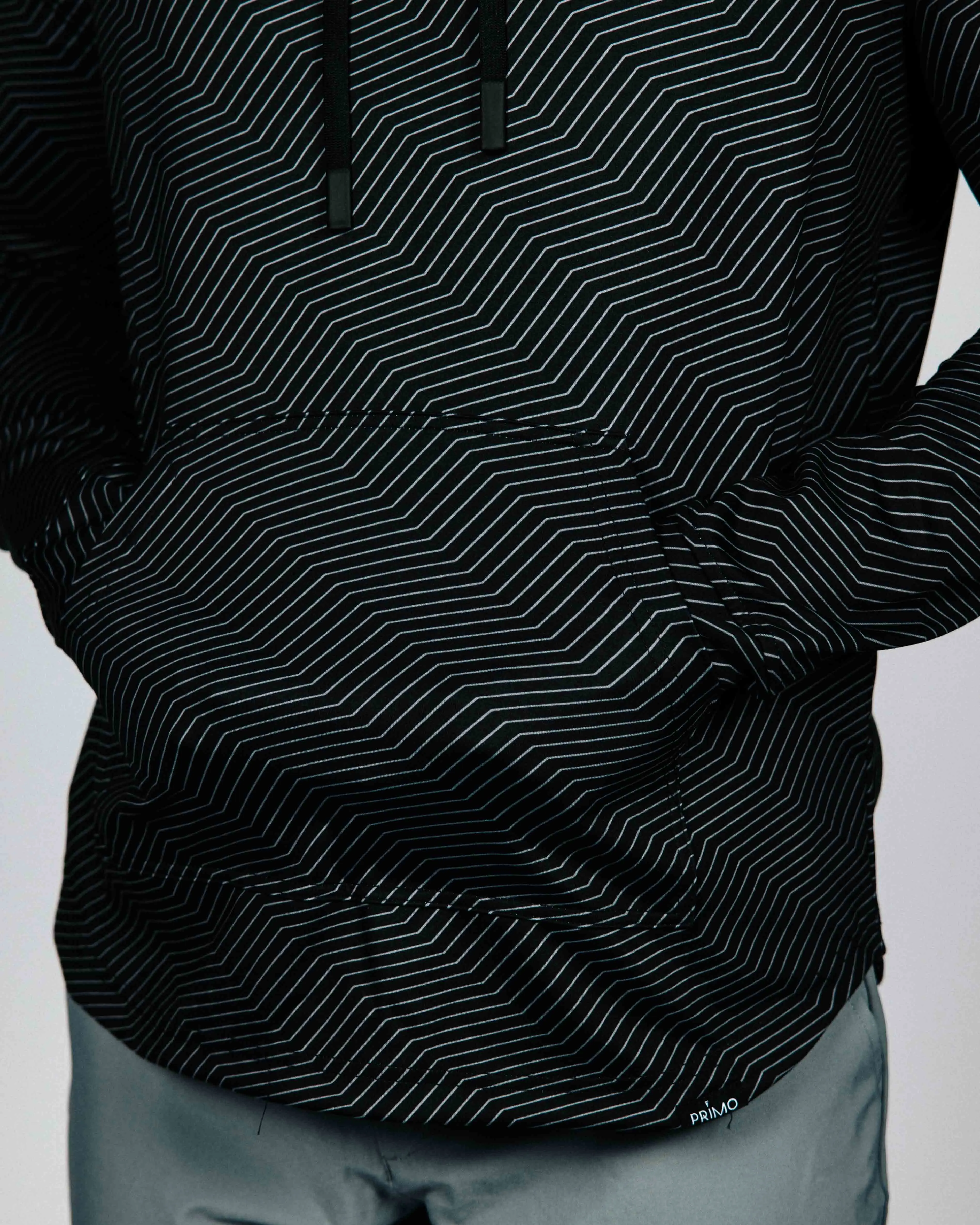 Black Chevron Golf Hoodie,Men