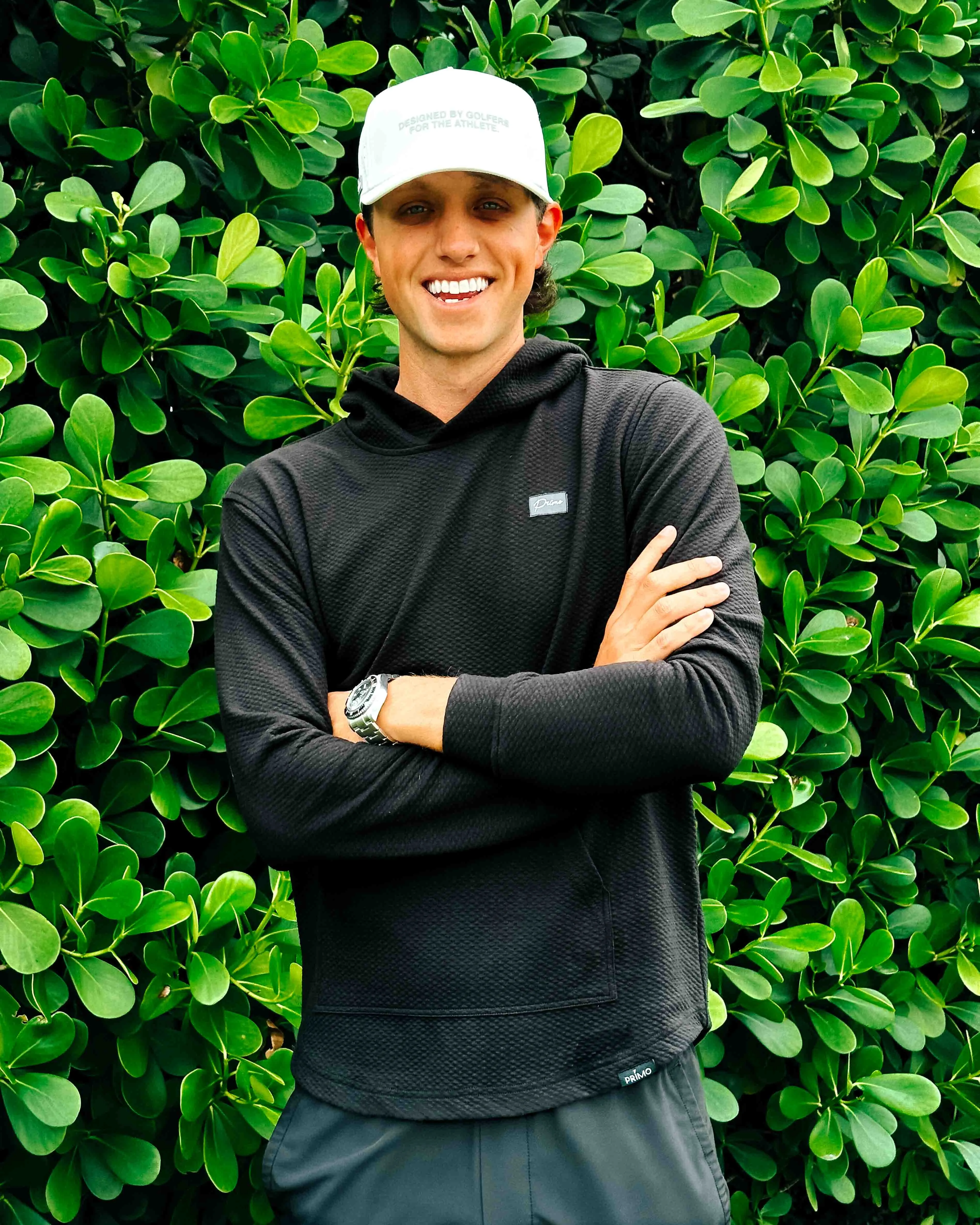 Black GH Waffle Hoodie,Men