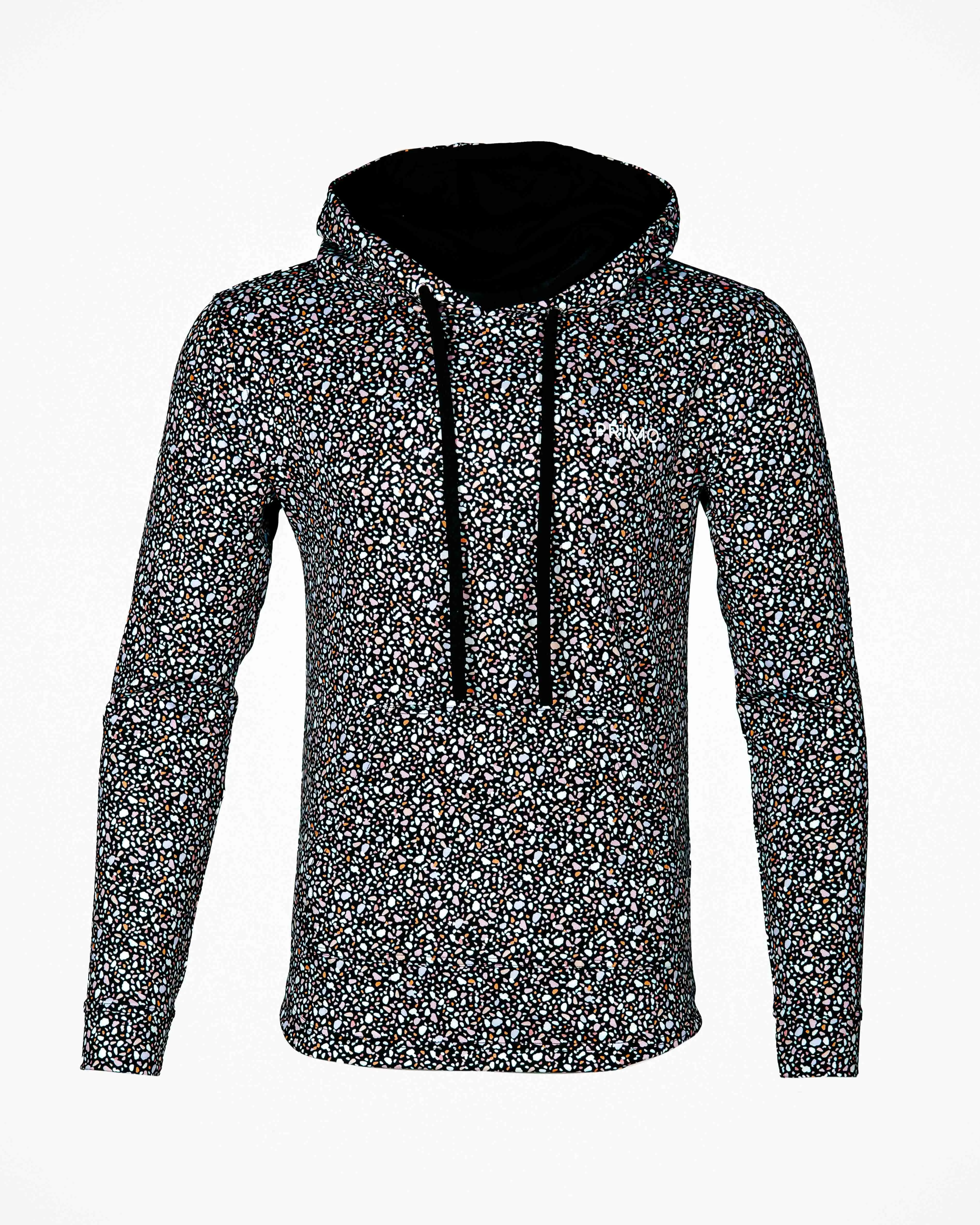 Black Stained Glass Golf Hoodie,Men