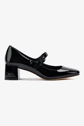 Blair Block Pump In Black Patent,Women Heel