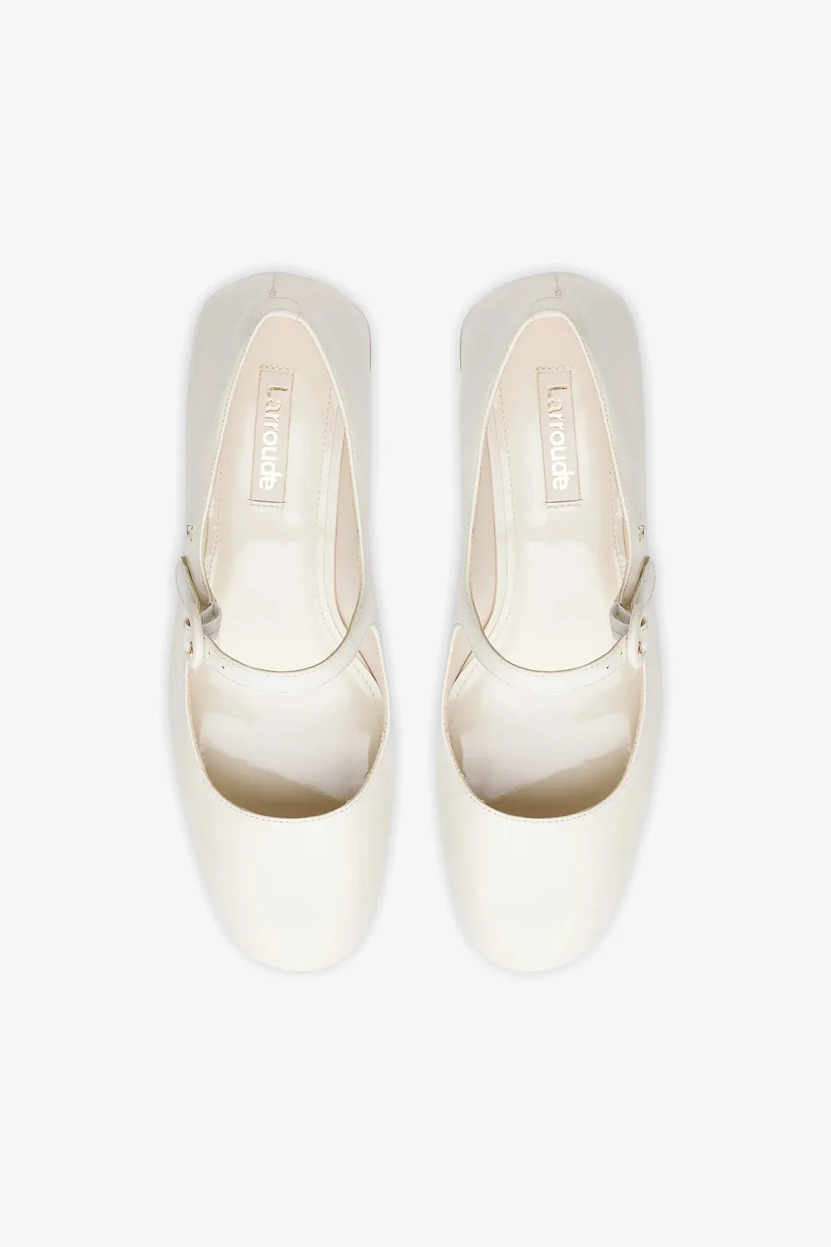 Blair Block Pump In Ivory Patent,Women Heel