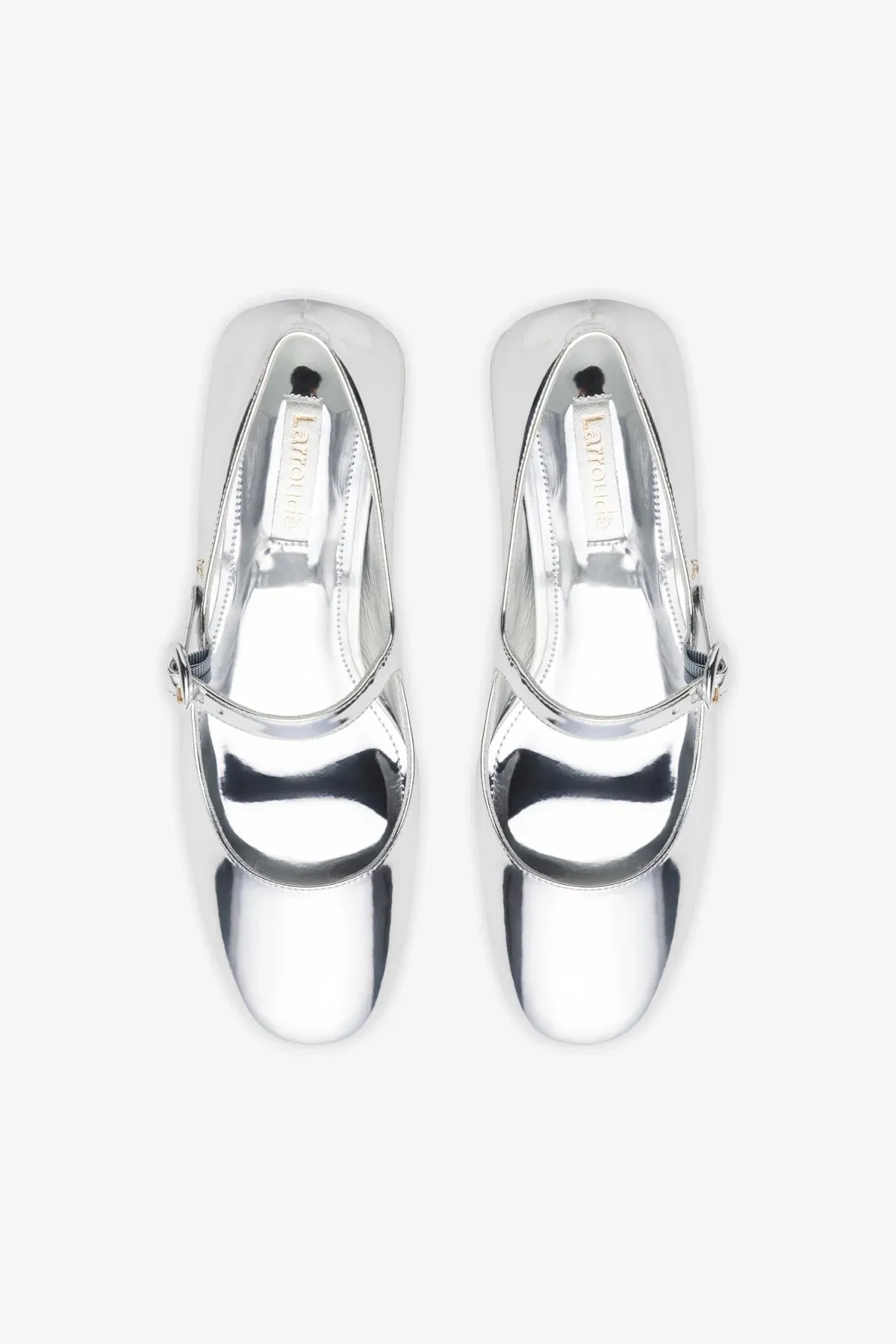 Blair Block Pump In Silver Specchio,Women Heel